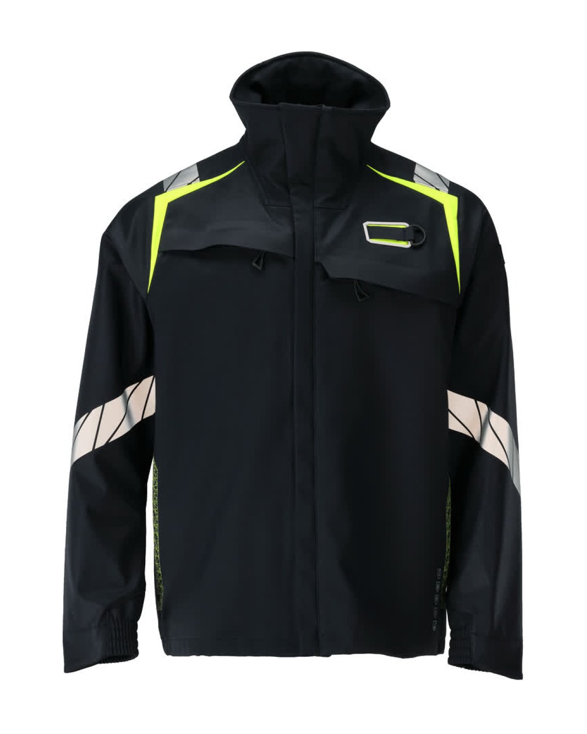 MASCOT Accelerate Multisafe Softshelljacke in Schwarzblau/Hi-Vis Gelb – Vorderansicht