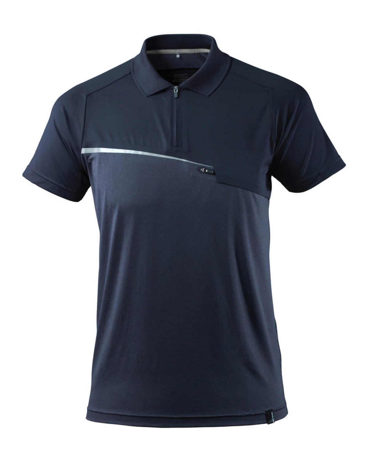 MASCOT Advanced Polo-Shirt mit Brusttasche in Schwarzblau – Vorderansicht