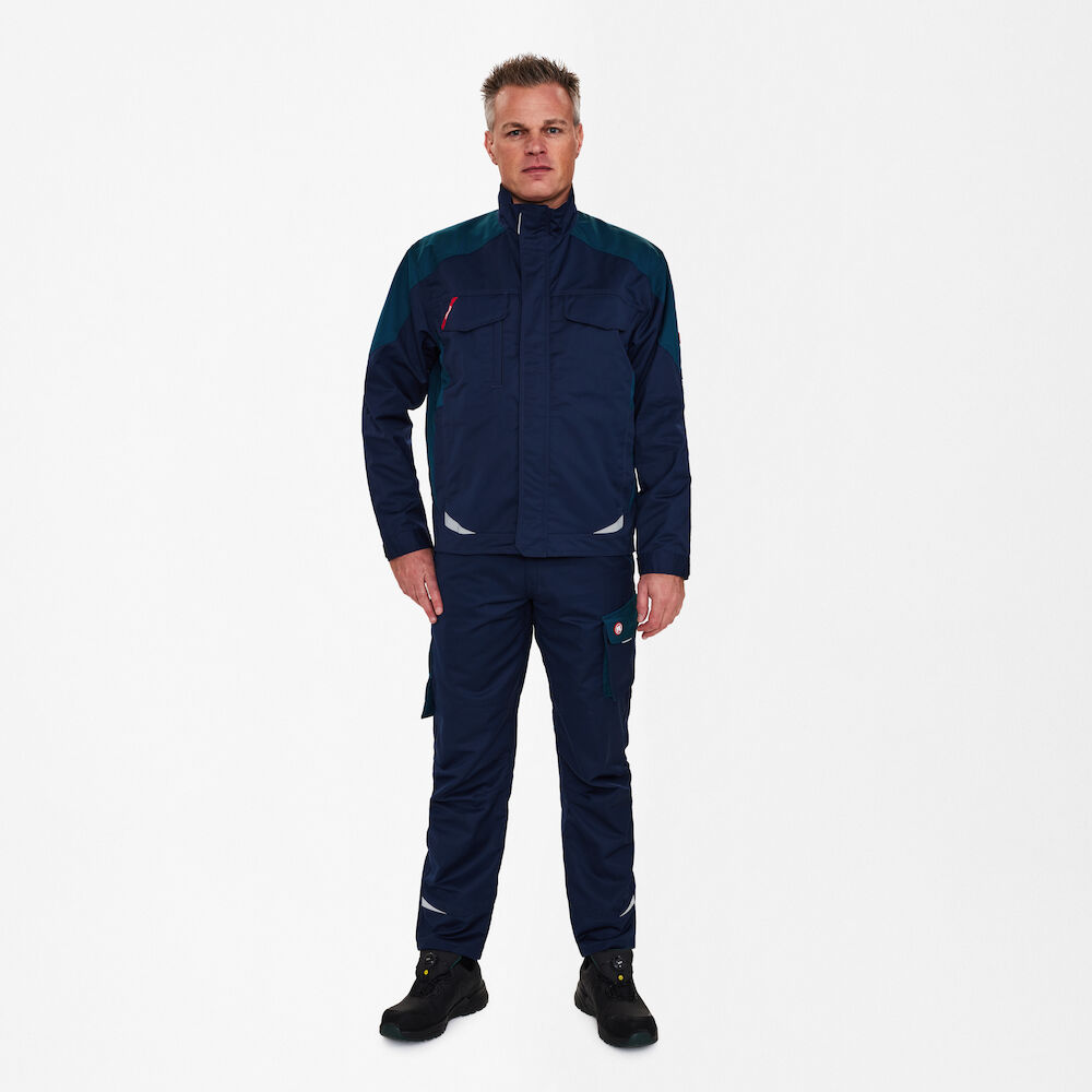 ENGEL Galaxy 1290-880 Light Arbeitsjacke in Blue Ink/Dark Petrol – Modellansicht