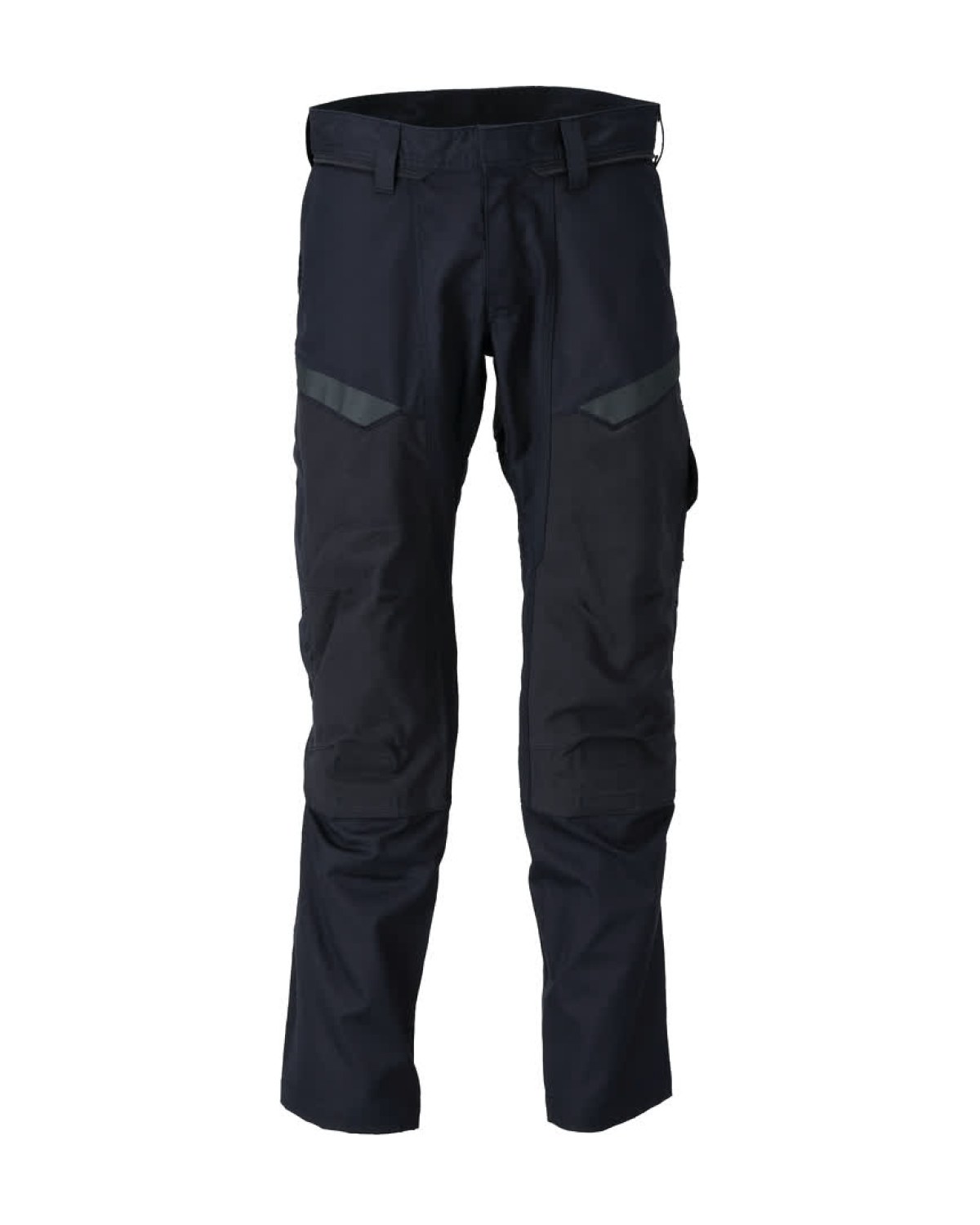 MASCOT Accelerate Multisafe Hose mit Knietaschen in Schwarzblau/Hi-Vis Gelb – Vorderansicht