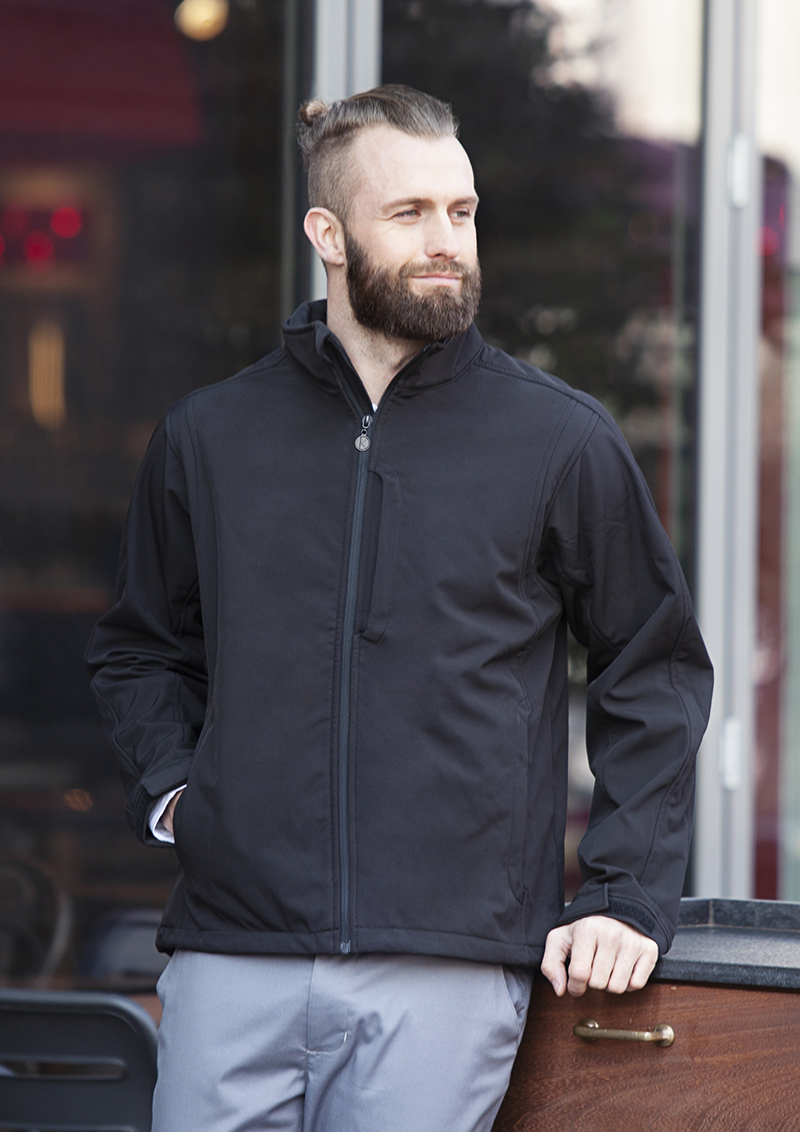 Karlowsky Herren Softshelljacke Classic in Schwarz – Modellansicht