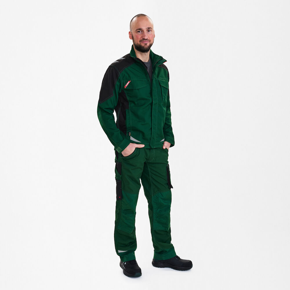 ENGEL Galaxy 1810-254 Arbeitsjacke in Grün/Schwarz – Modellansicht