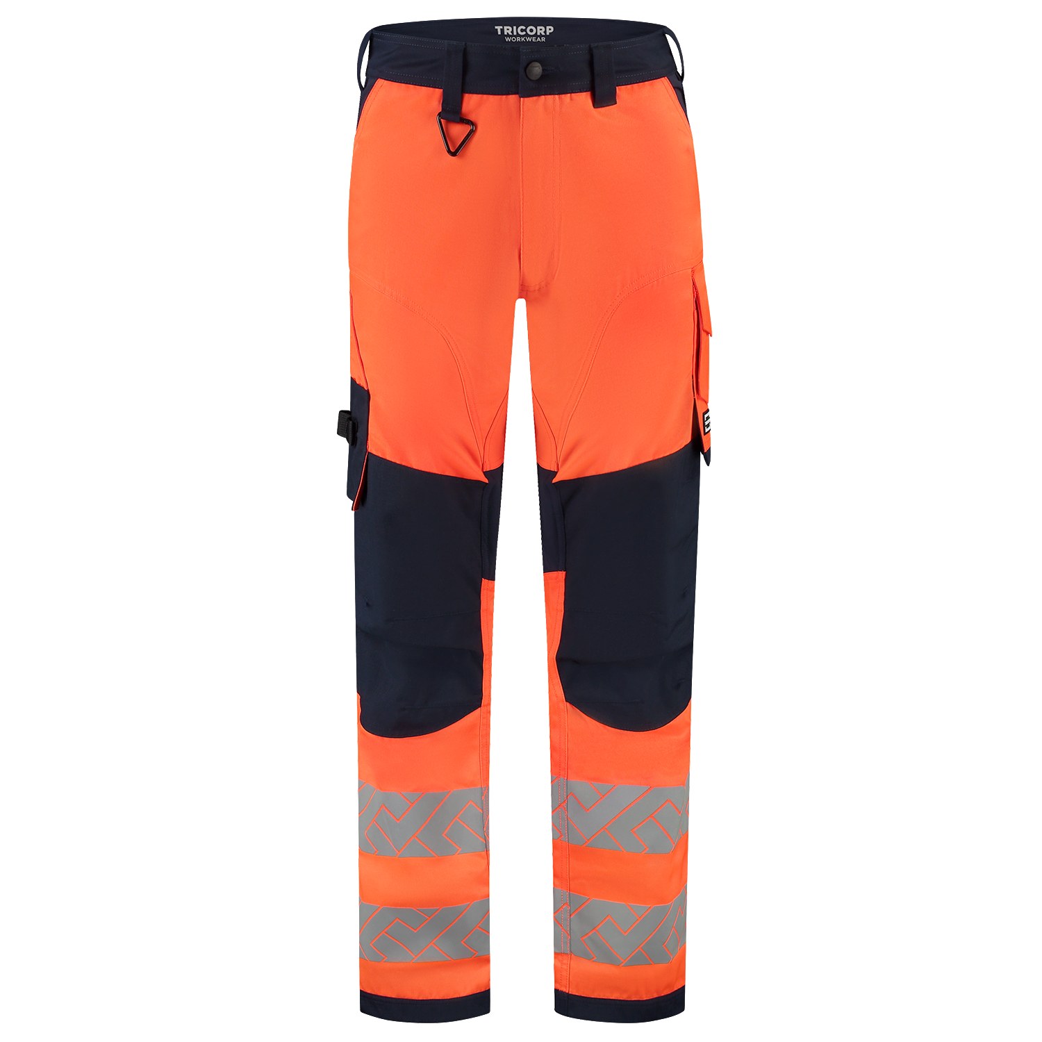 TRICORP Arbeitshose Funktionelle Stretch High Vis Redefined Knieverstärkung in Fluororange-Ink – Vorderansicht