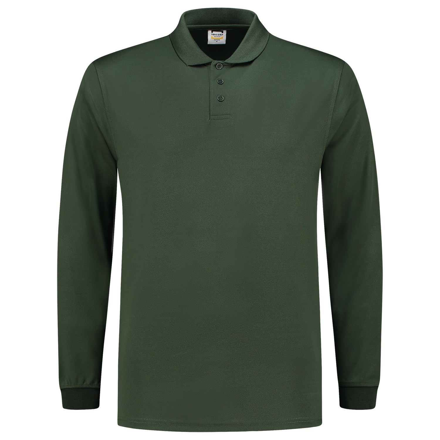 TRICORP Poloshirt UV-Schutz Cooldry Langarm in Bottlegreen – Vorderansicht