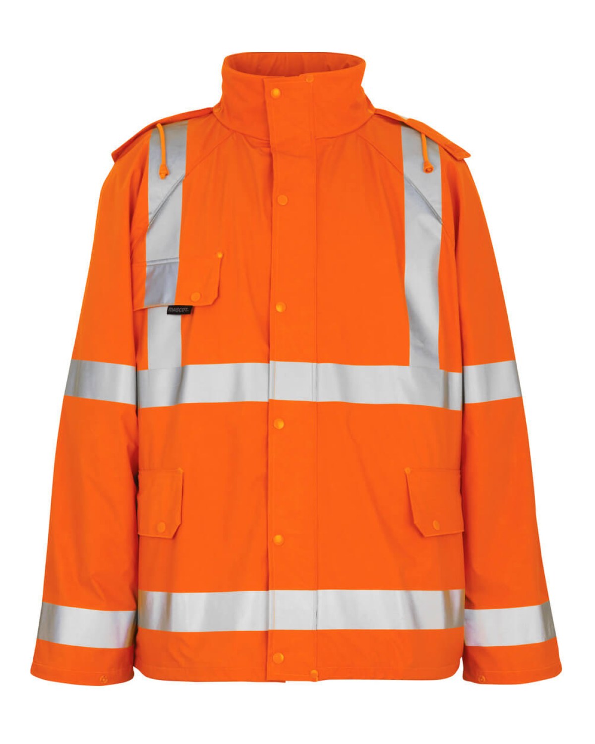 MASCOT Feldbach Regenjacke in Hi-Vis Orange – Vorderansicht