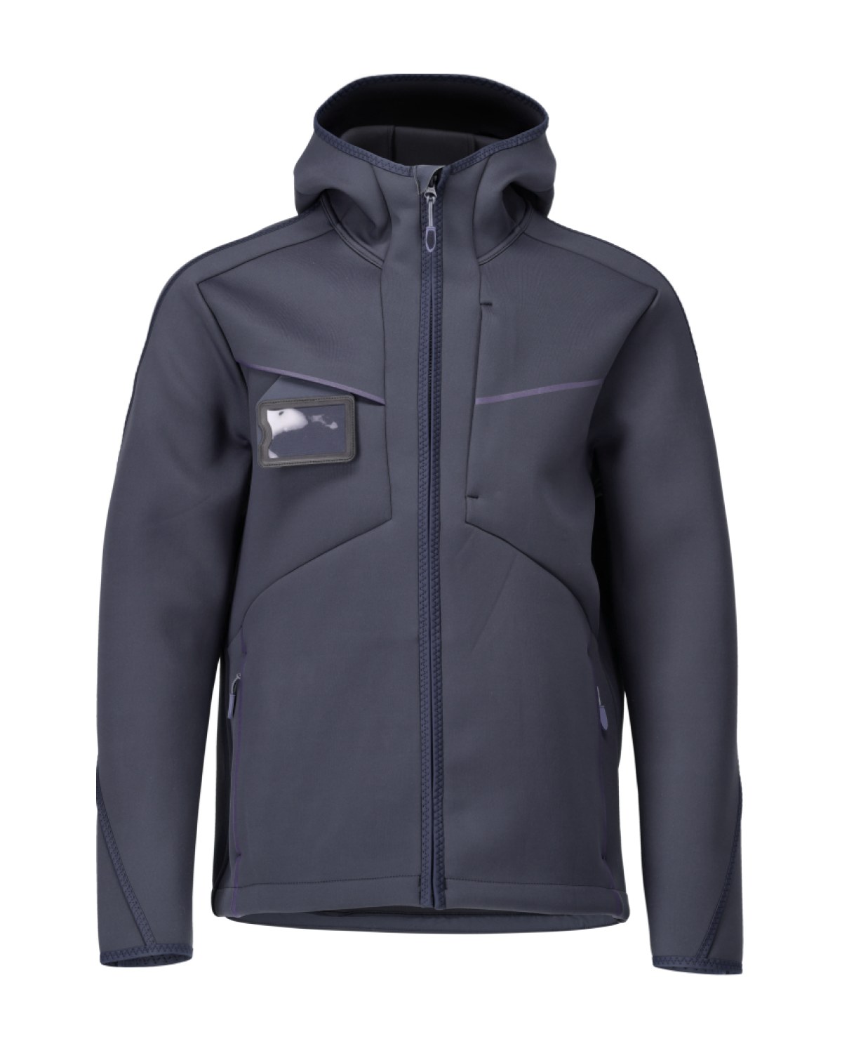 MASCOT Customized Softshelljacke mit Kapuze in Schwarzblau – Vorderansicht