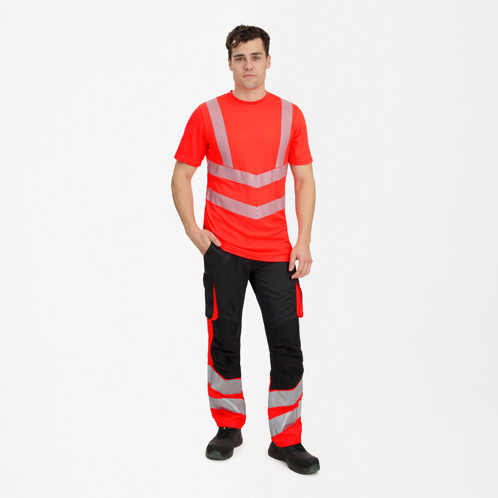 ENGEL Safety 9554-195 T-Shirt in Rot – Modellansicht