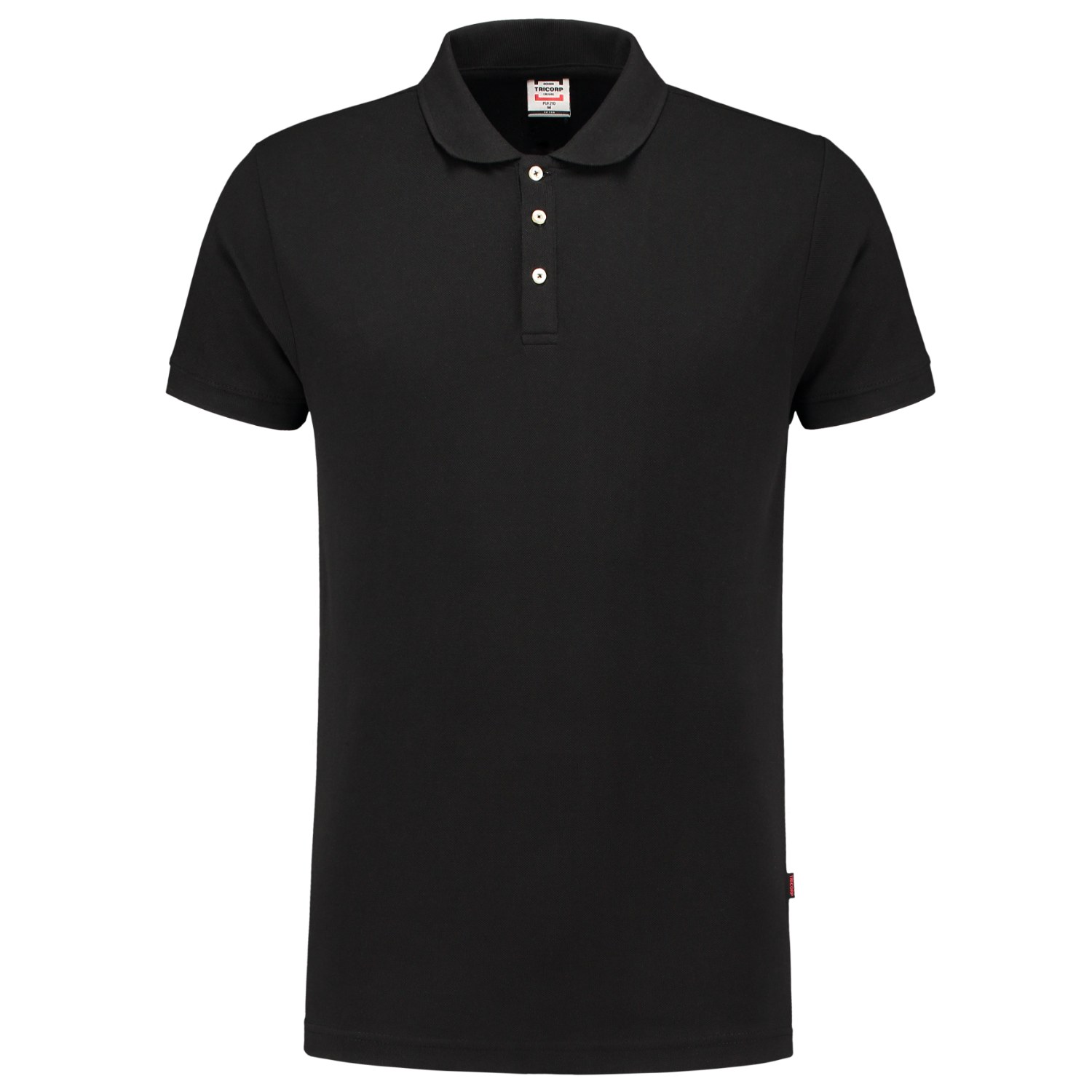 TRICORP Poloshirt Fitted 210 Gramm in Black – Vorderansicht