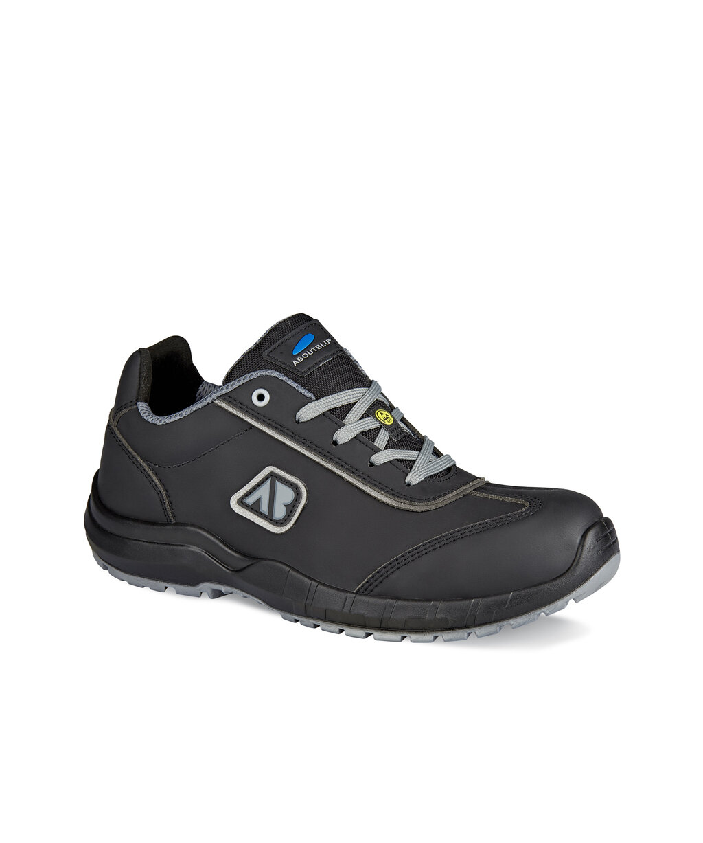 ABOUTBLU Discovery Low S3 in Schwarz/Grau – Vorderansicht