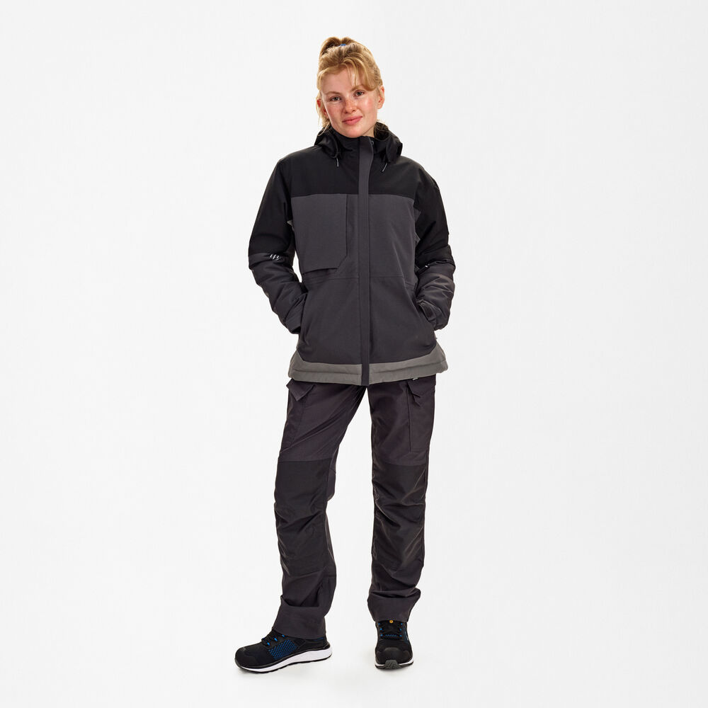 ENGEL Entire 1435-176 Damen Winterjacke in Anthrazitgrau/Schwarz – Modellansicht