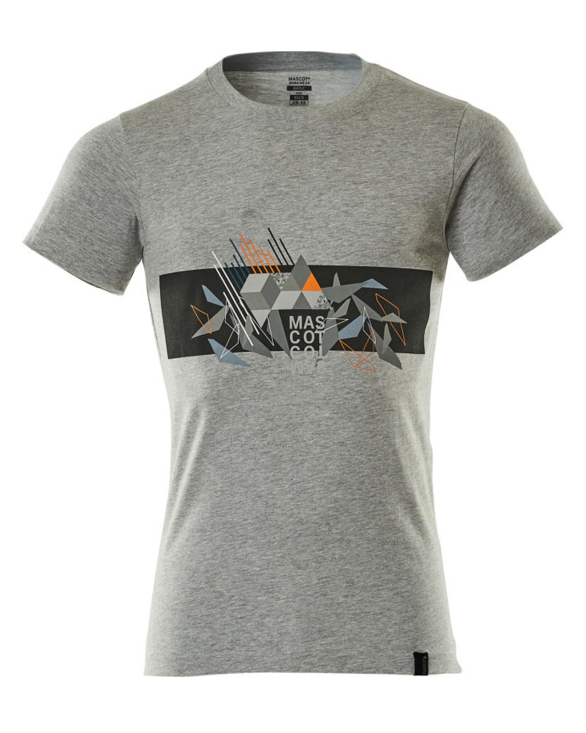 MASCOT Accelerate Safe T-Shirt in Grau-Meliert/Hi-Vis Orange – Vorderansicht