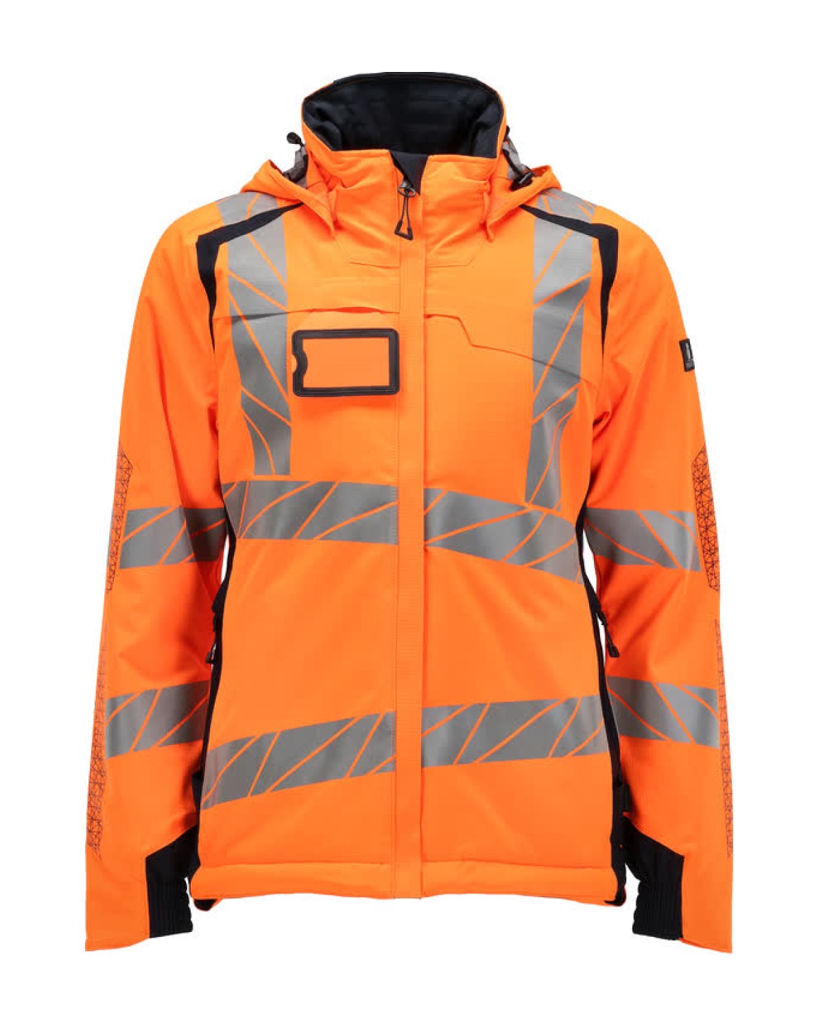 MASCOT Accelerate Safe Winterjacke (Damen) in Hi-Vis Orange/Schwarzblau – Vorderansicht
