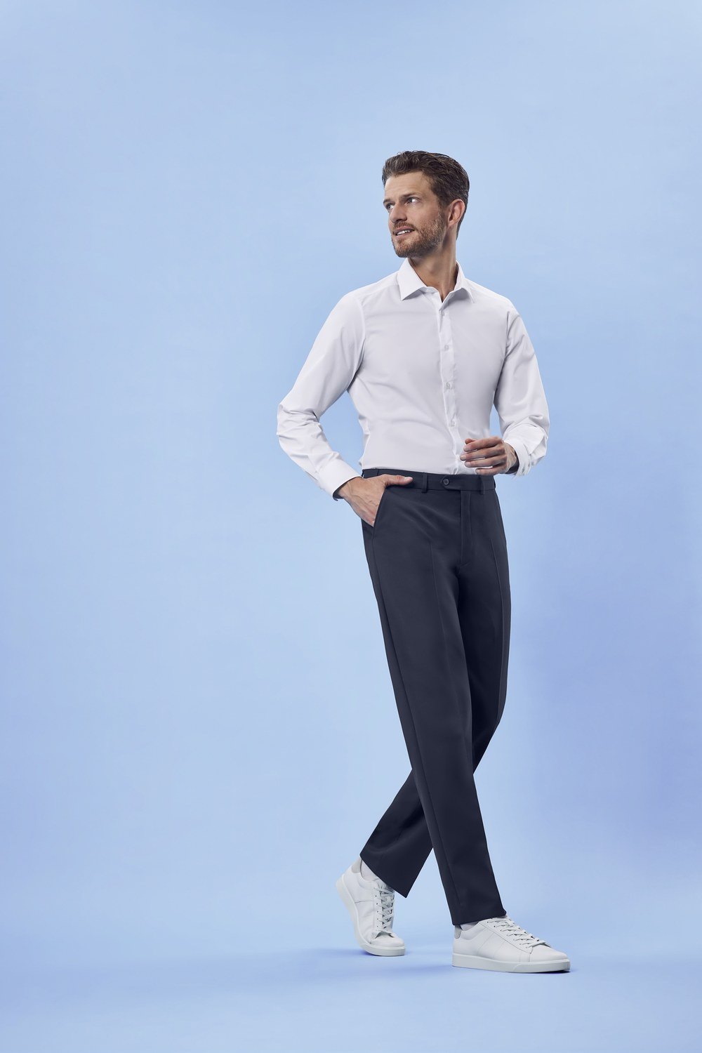 Greiff Herren-Hose RF Basic in Marine – Modellansicht