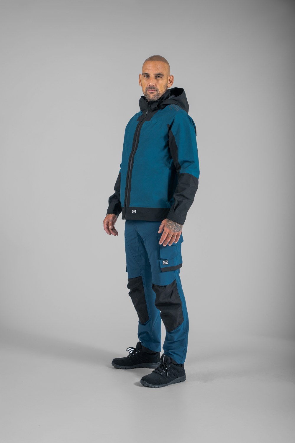 TRICORP Winter Techshell Redefined in Teal-Black – Modellansicht