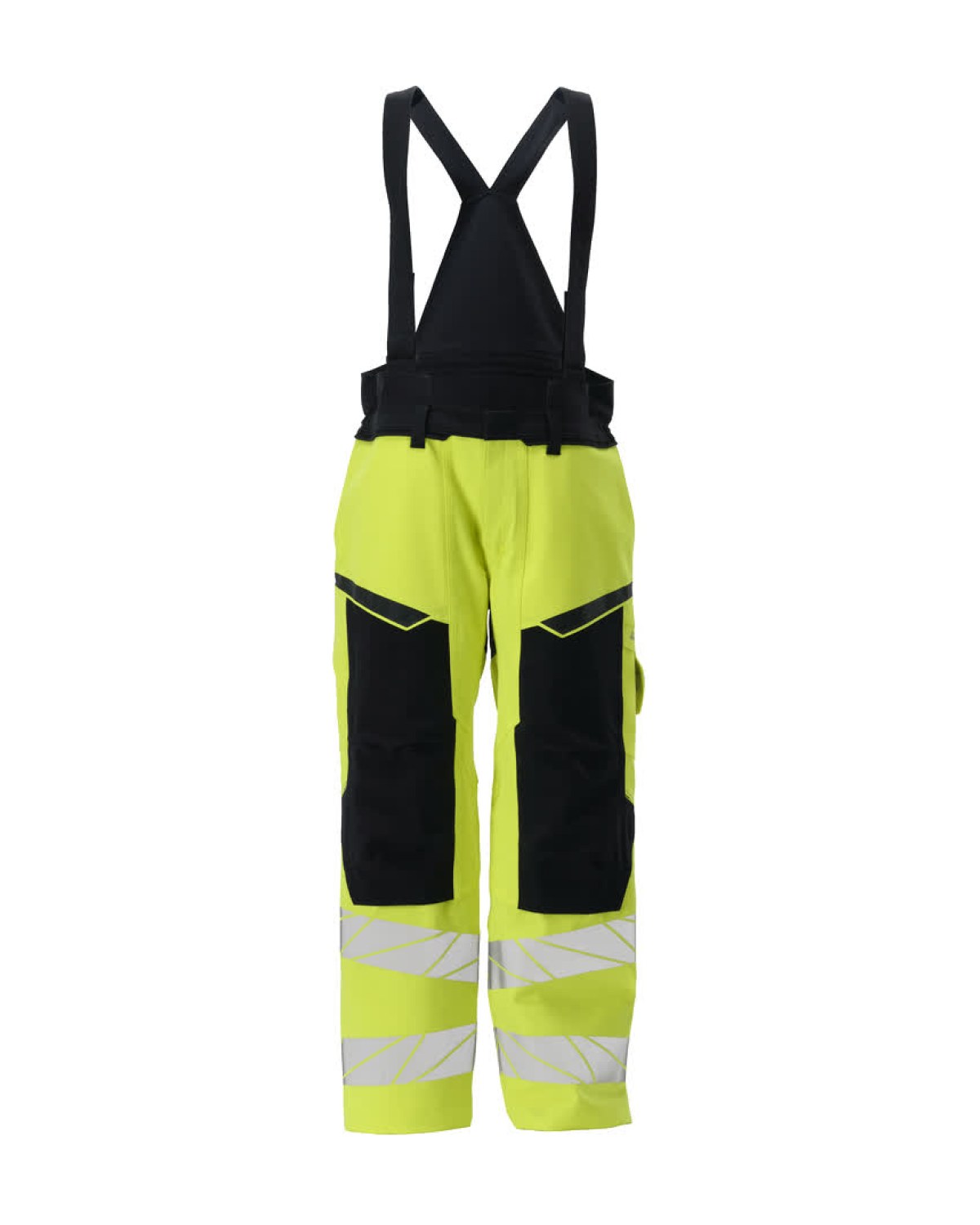 MASCOT Accelerate Multisafe Überziehhose in Hi-Vis Gelb/Schwarzblau – Vorderansicht