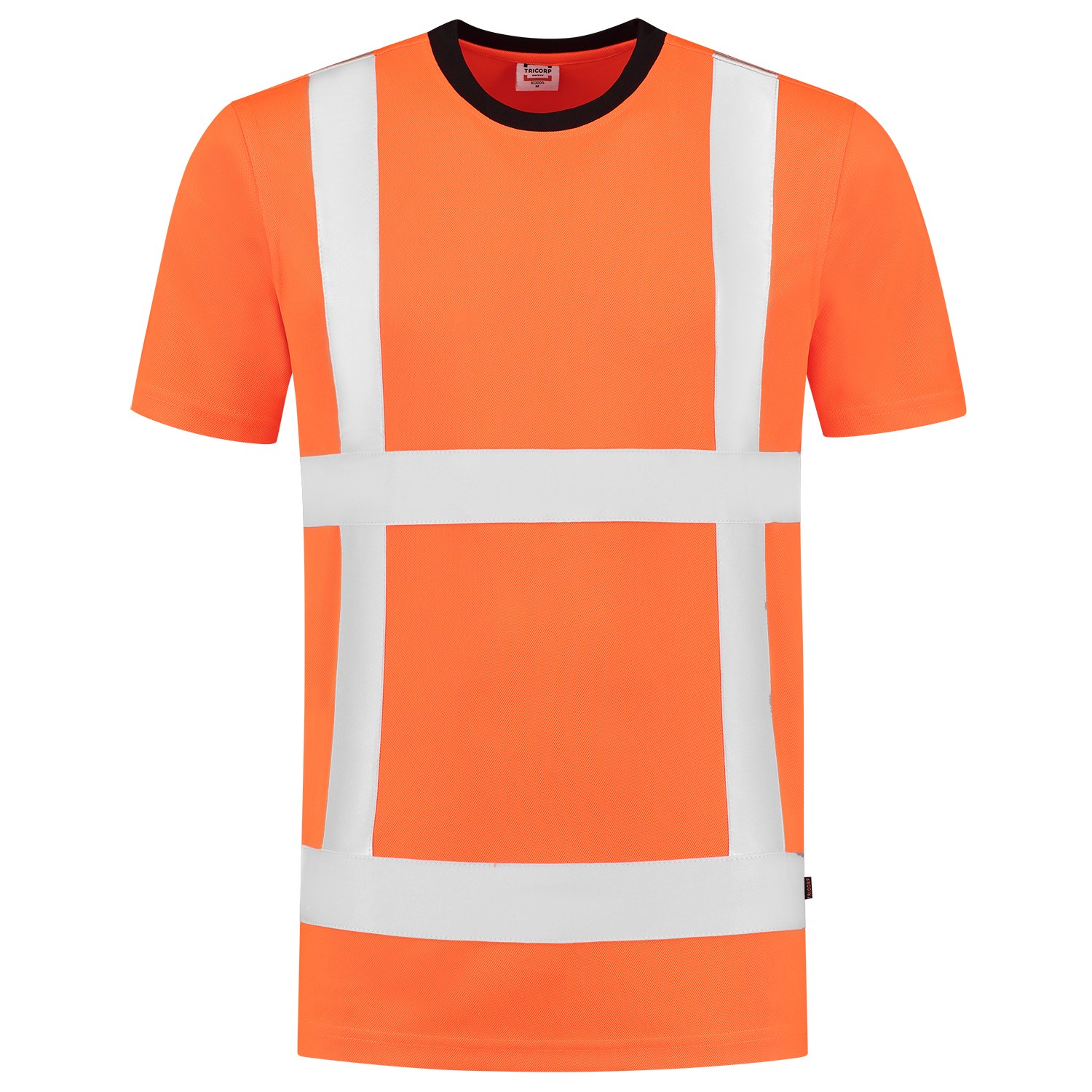 TRICORP T-Shirt EN ISO 20471 Birdseye in Fluororange – Vorderansicht