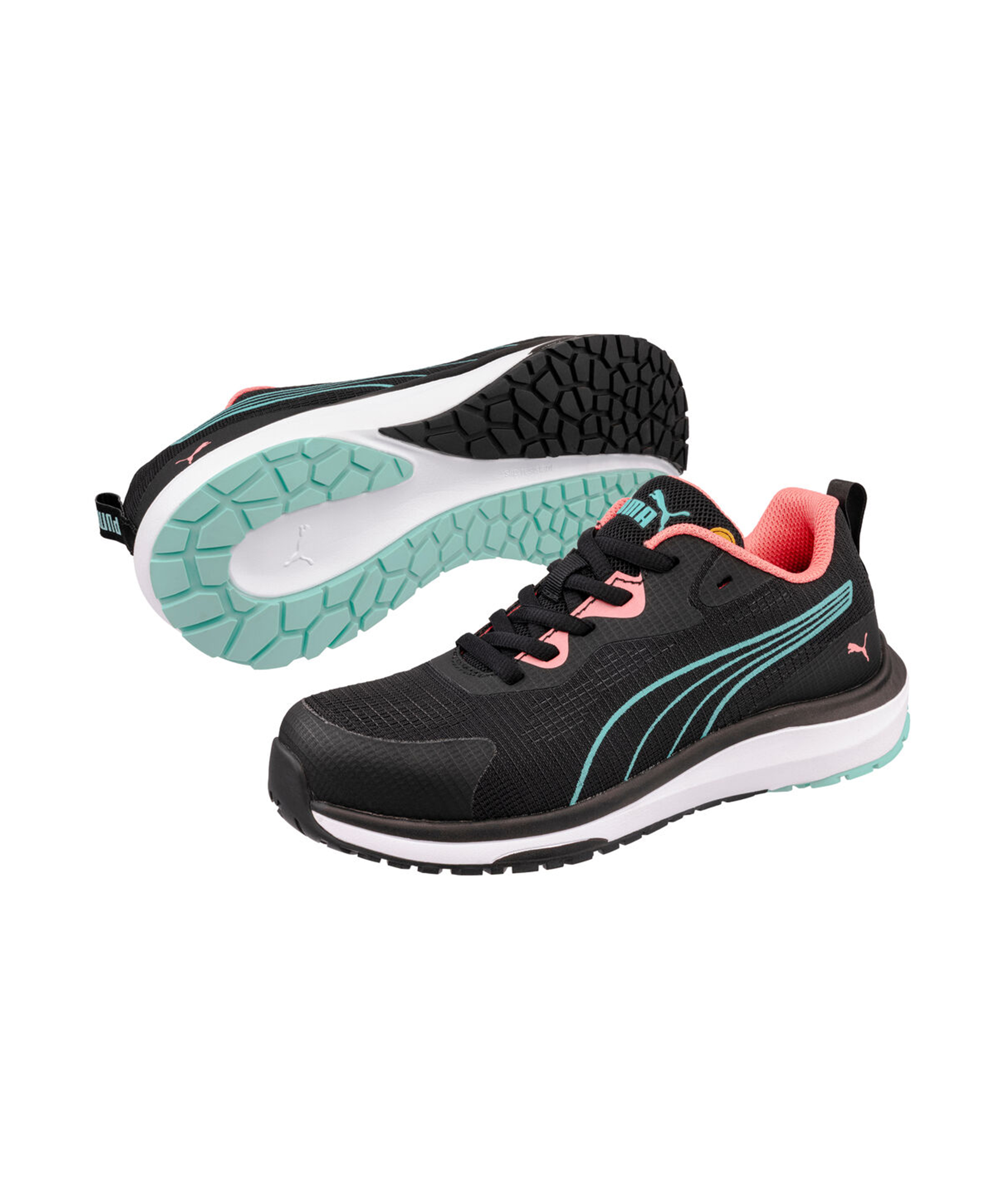 PUMA SAFETY Celerity Knit Low S1PS Damen in Schwarz – Vorderansicht