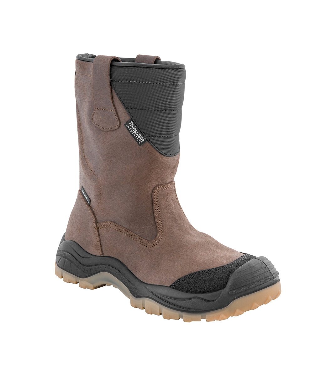 ABOUTBLU Boot BTP S3 in Braun – Vorderansicht
