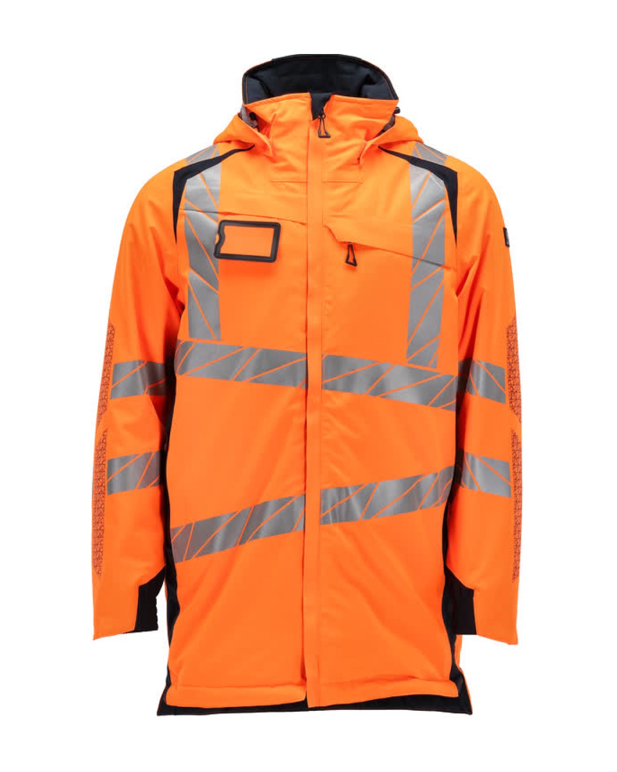 MASCOT Accelerate Safe Parka in Hi-Vis Orange/Schwarzblau – Vorderansicht