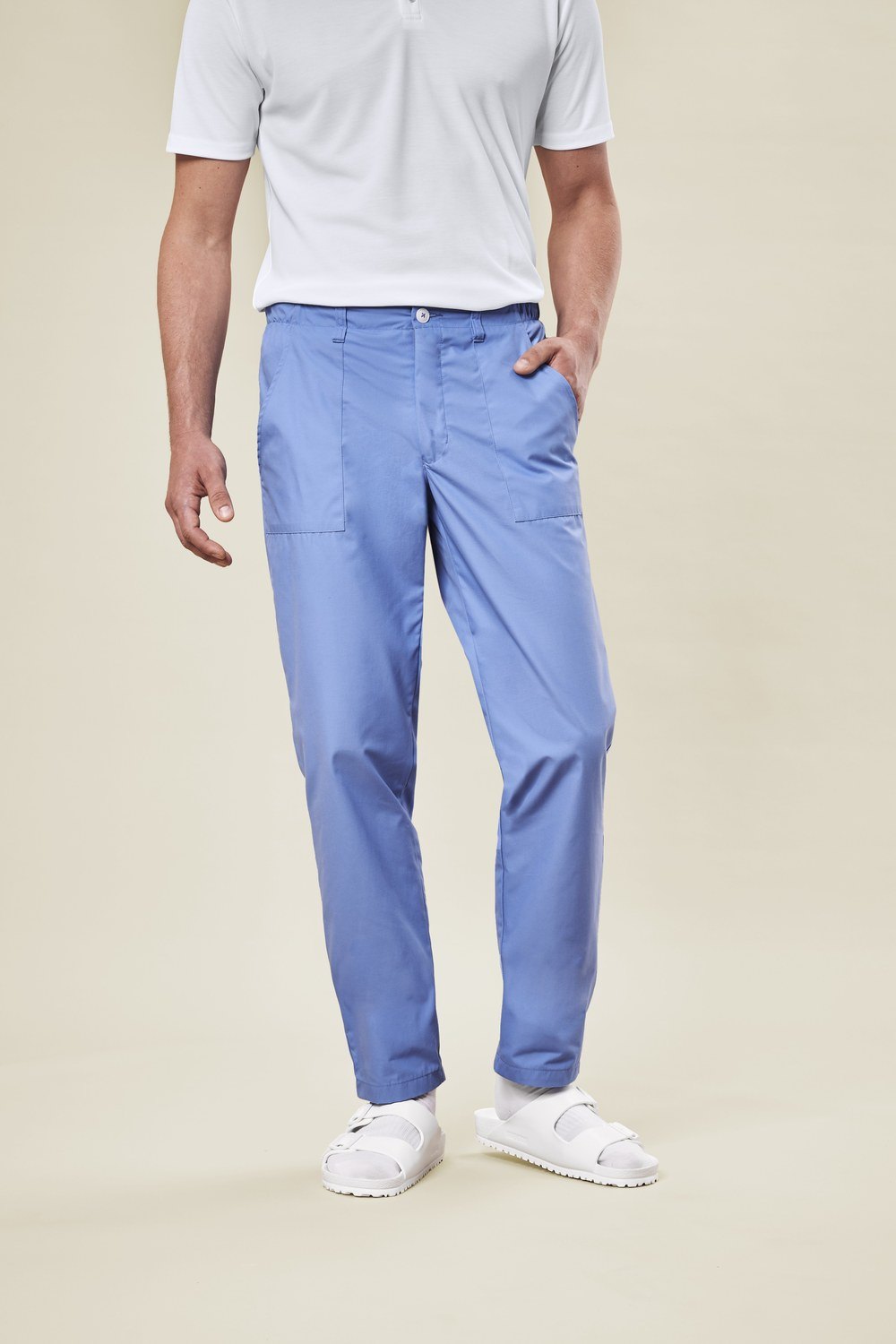 Greiff Unisex-Hose RF Care in Mittelblau – Modellansicht
