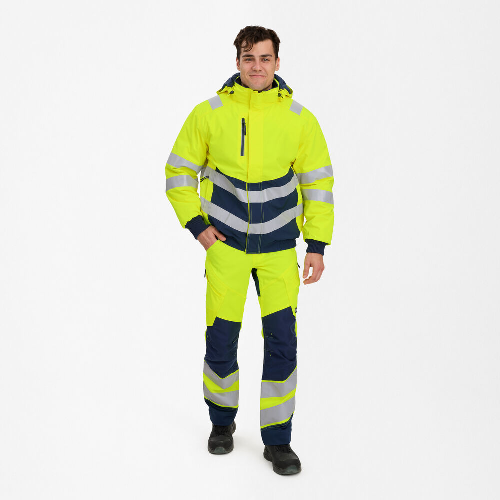 ENGEL Safety 1248-930 Pilotjacke in Gelb/Blue Ink – Modellansicht