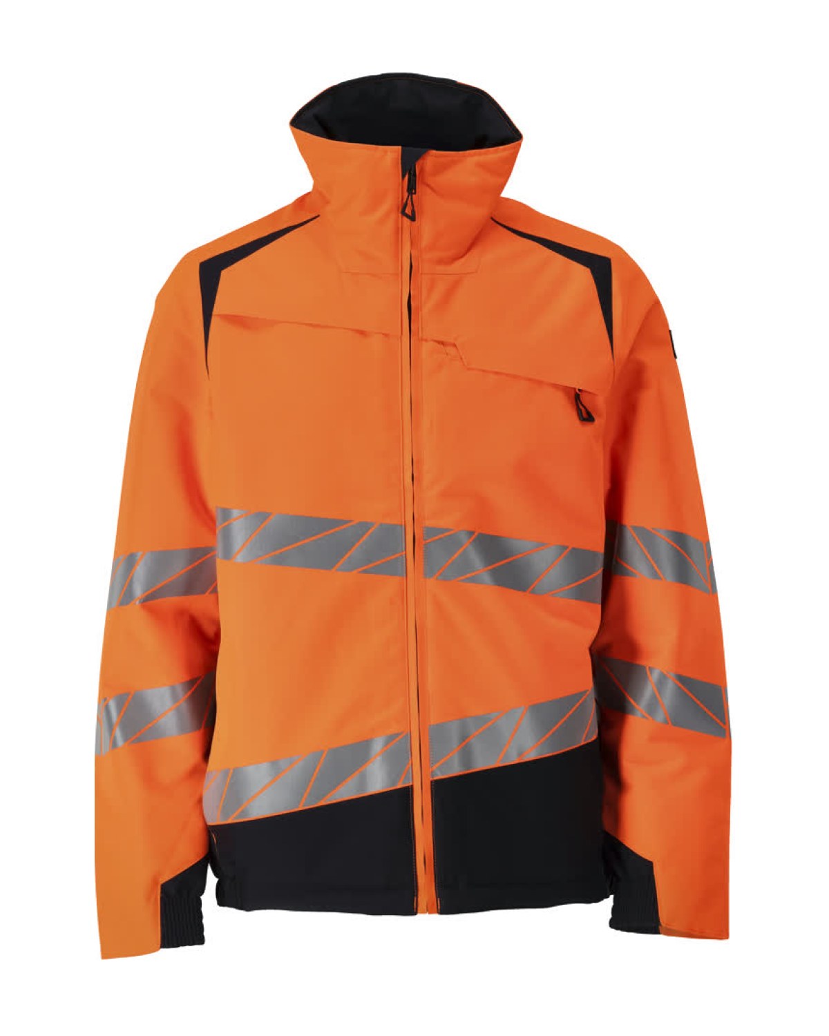 MASCOT Accelerate Safe Winterjacke in Hi-Vis Orange/Schwarzblau – Vorderansicht