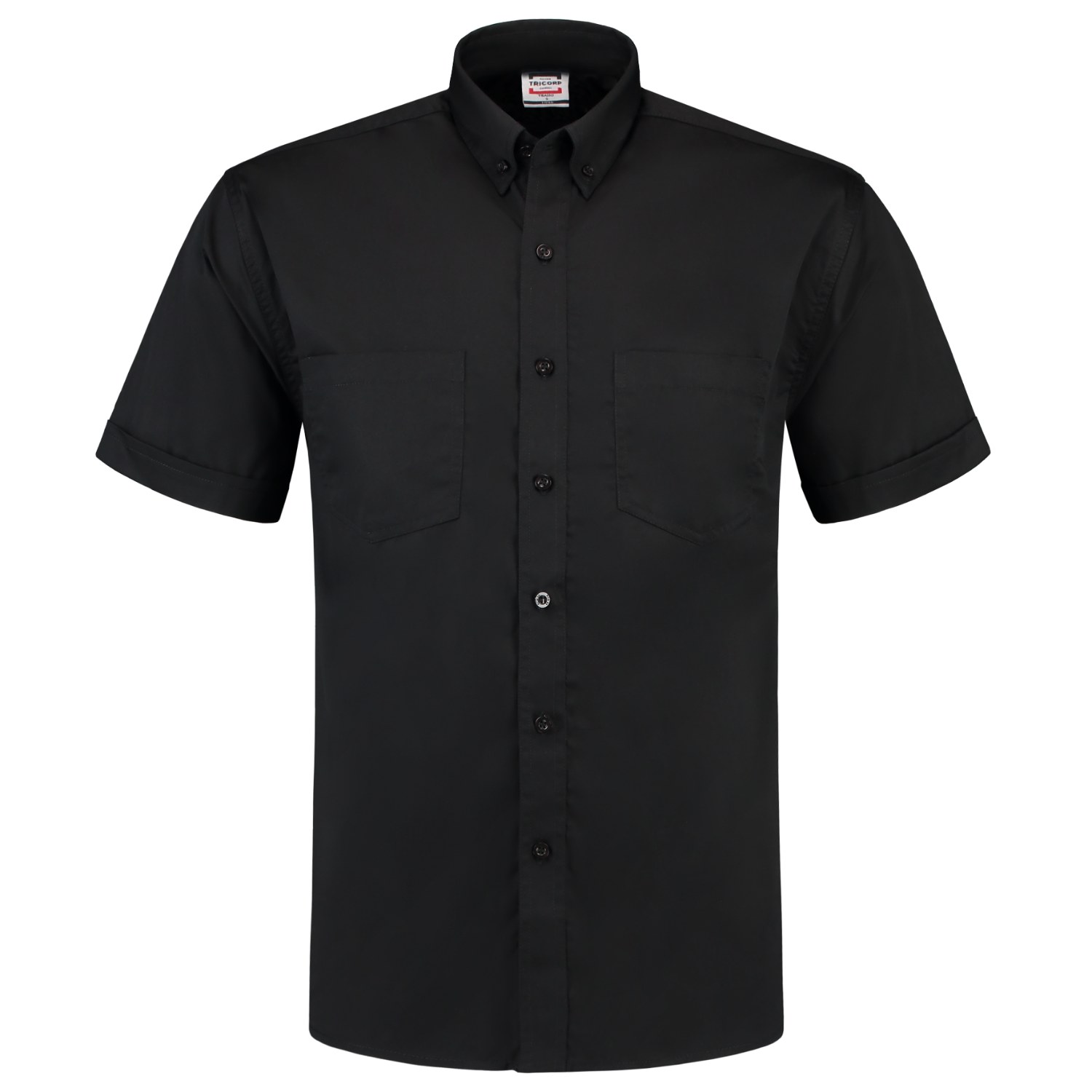 TRICORP Arbeitshemd Kurzarm Basis in Black – Vorderansicht