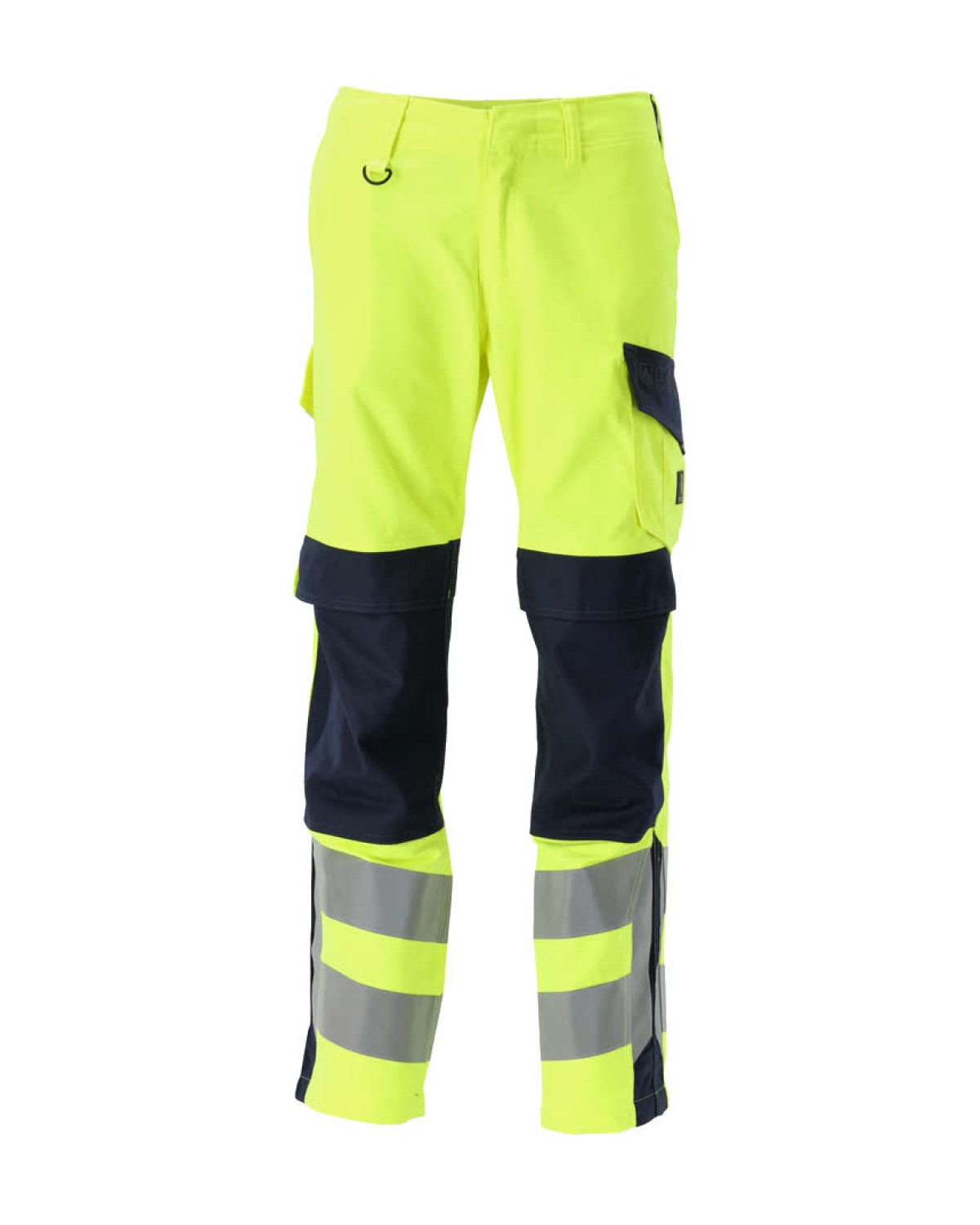 MASCOT Arbon Hose mit Knietaschen in Hi-Vis Gelb/Schwarzblau – Vorderansicht