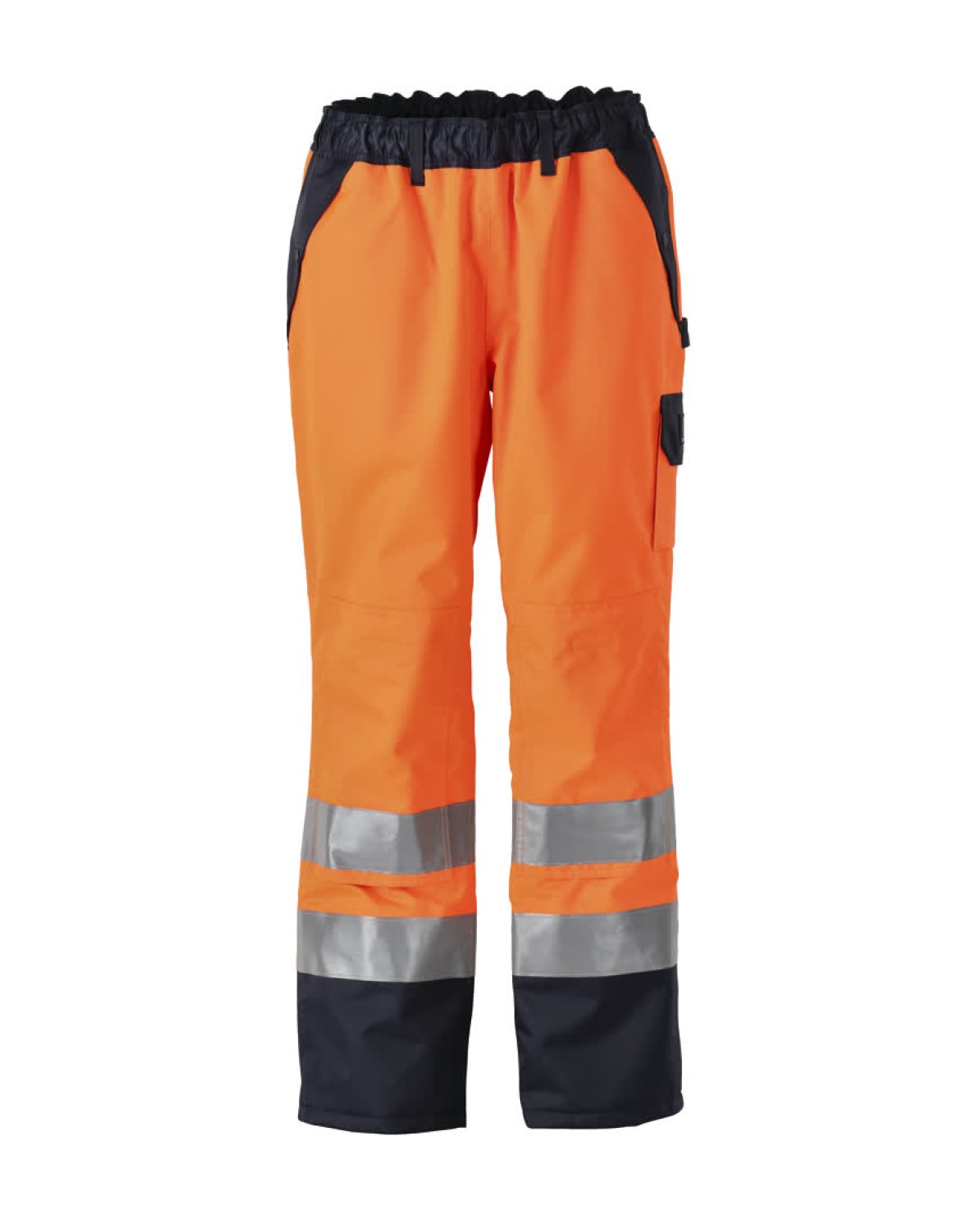 MASCOT Linz Überziehhose in Hi-Vis Orange/Marine – Vorderansicht