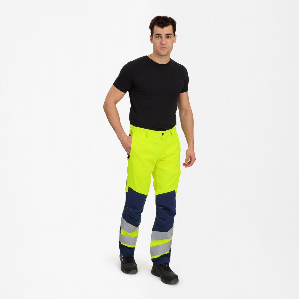 ENGEL Safety+ 2321-188 Arbeitshose in Gelb/Blue Ink – Modellansicht