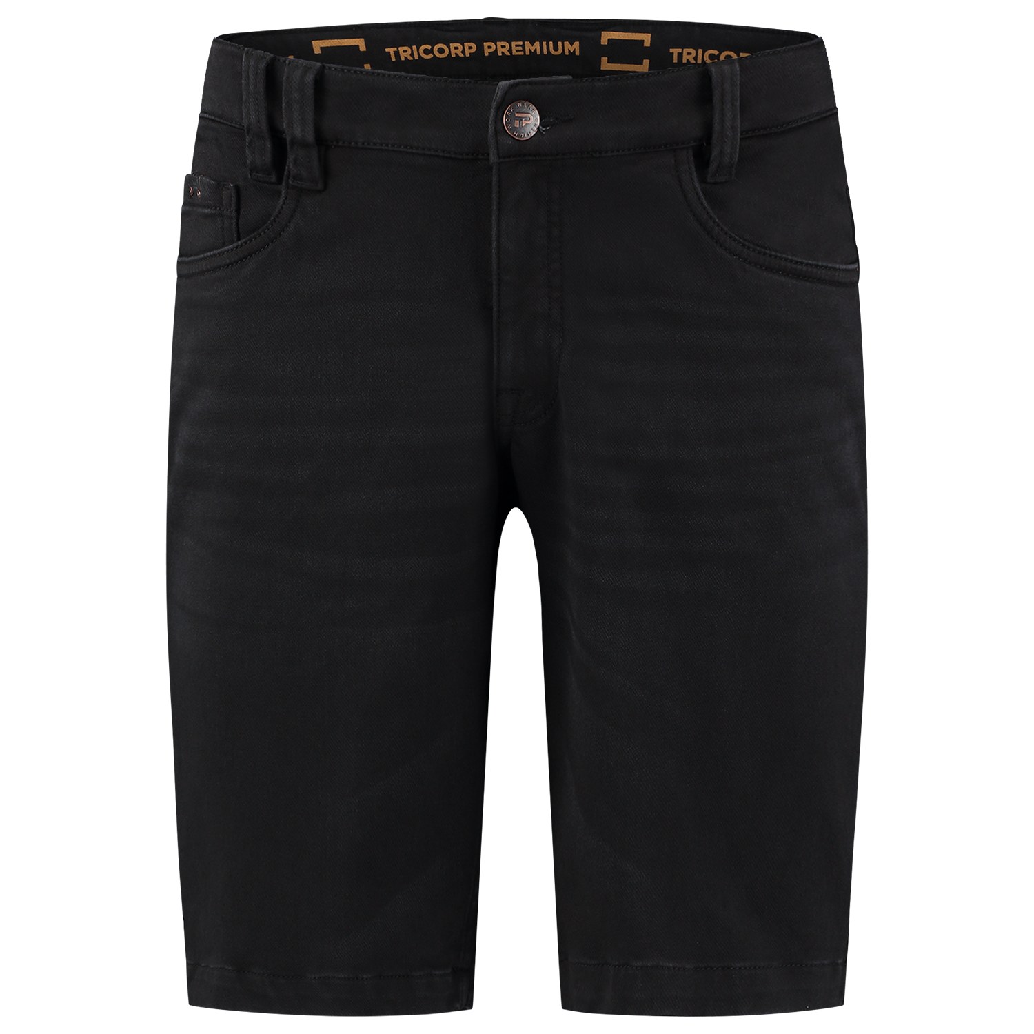 TRICORP Jeans Premium Stretch Kurz in Denimblack – Vorderansicht