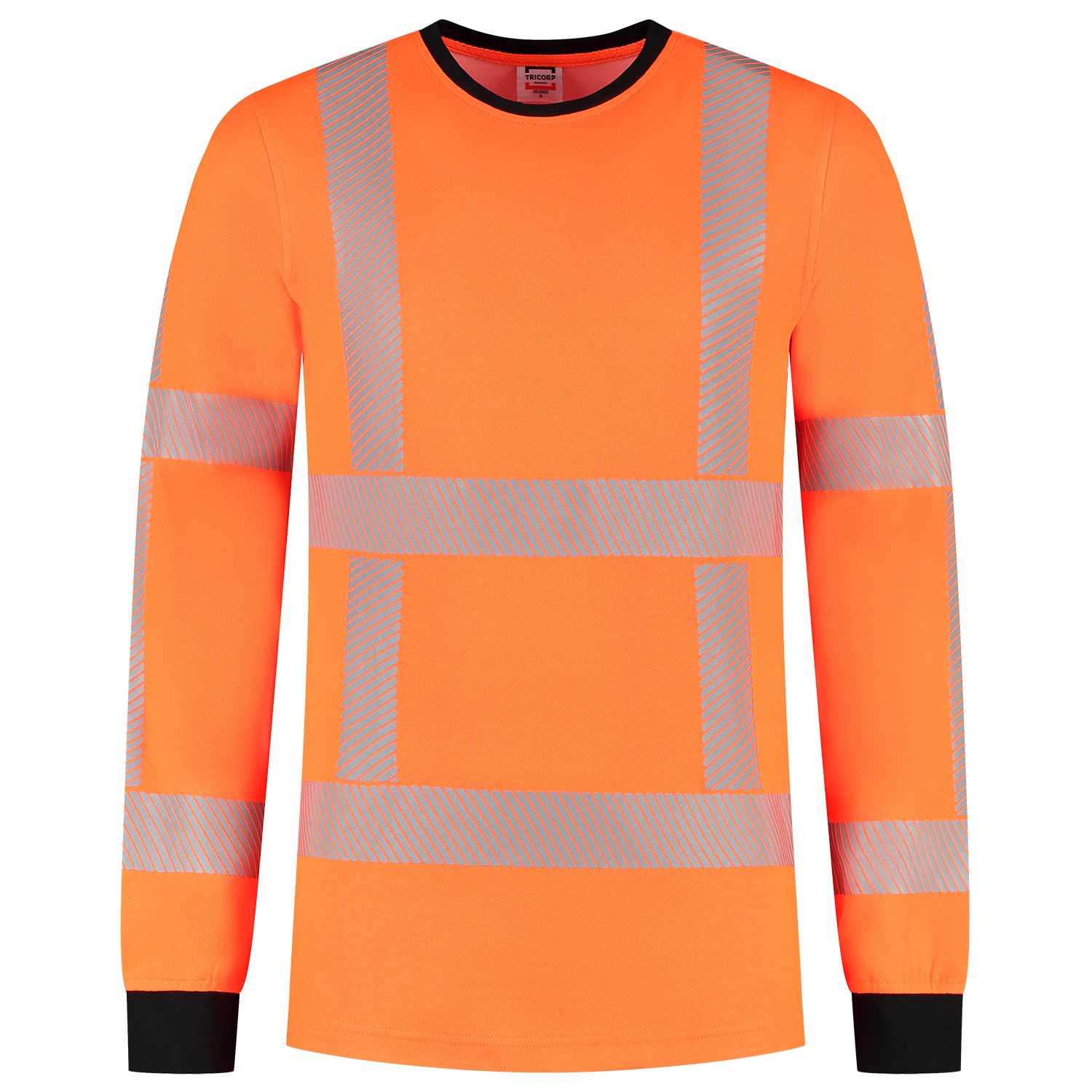 TRICORP T-Shirt Revisible Langarm in Fluororange – Vorderansicht