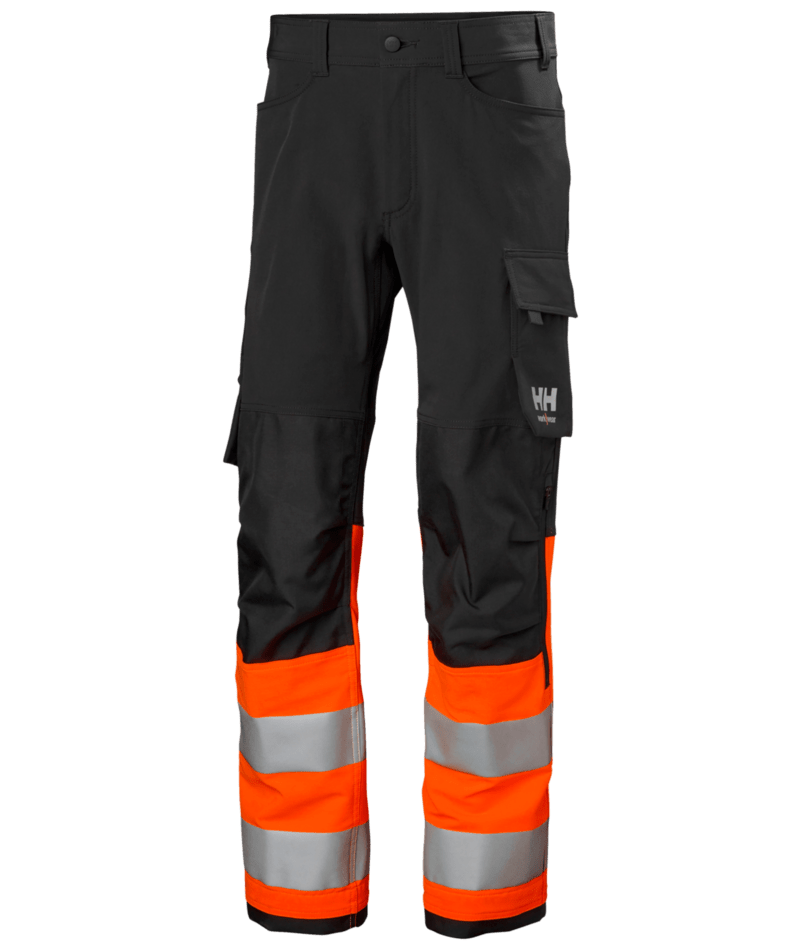 Helly Hansen Workwear ALNA 4X WORK PANT CL 1 in Orange/Anthrazit – Vorderansicht