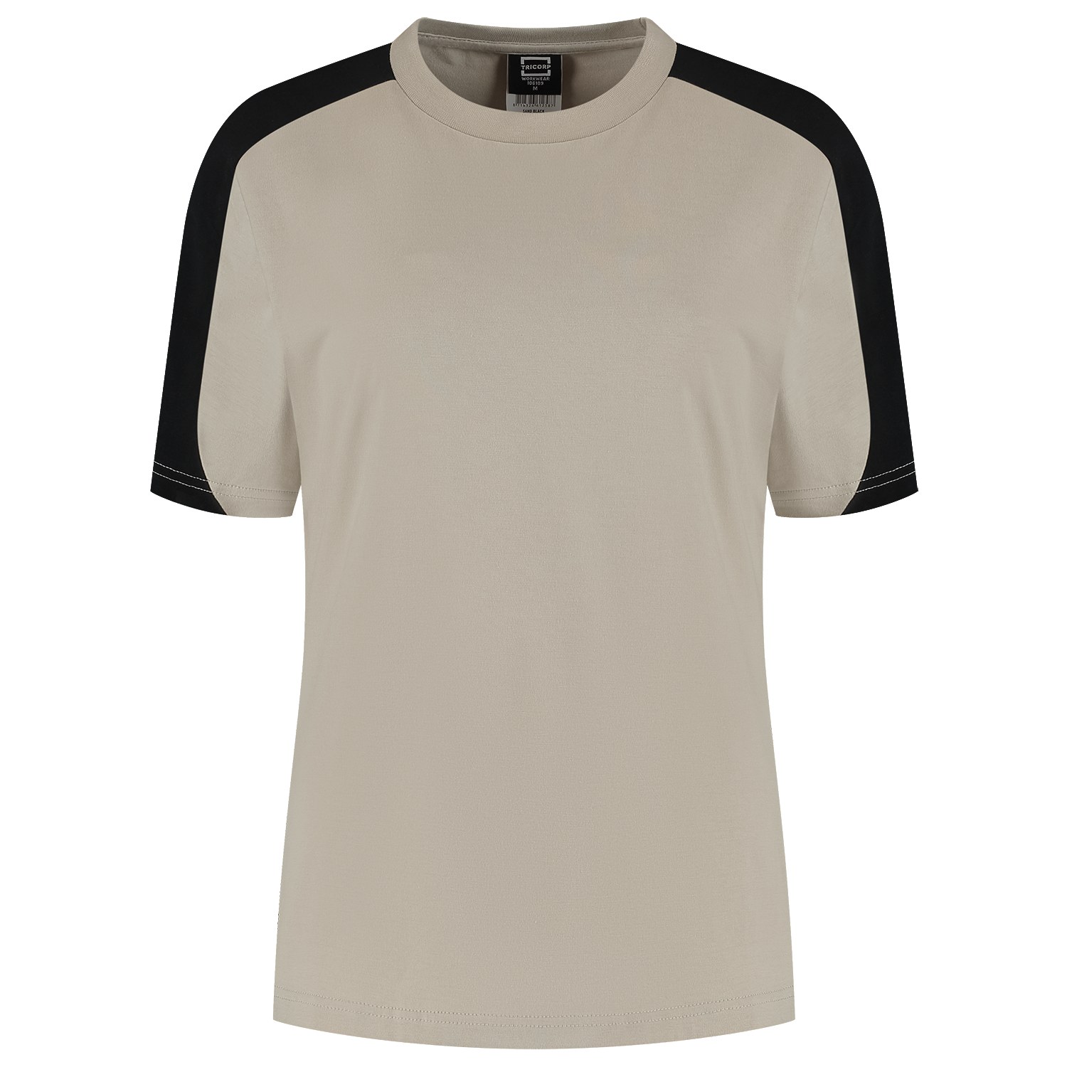 TRICORP T-Shirt Bicolor Redefined Damen in Sand-Black – Vorderansicht