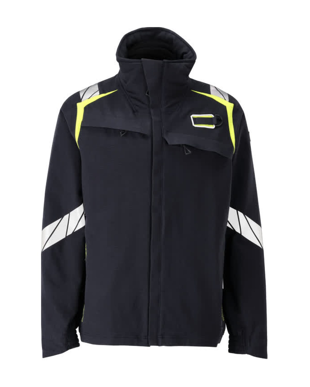 MASCOT Accelerate Multisafe Jacke in Schwarzblau/Hi-Vis Gelb – Vorderansicht