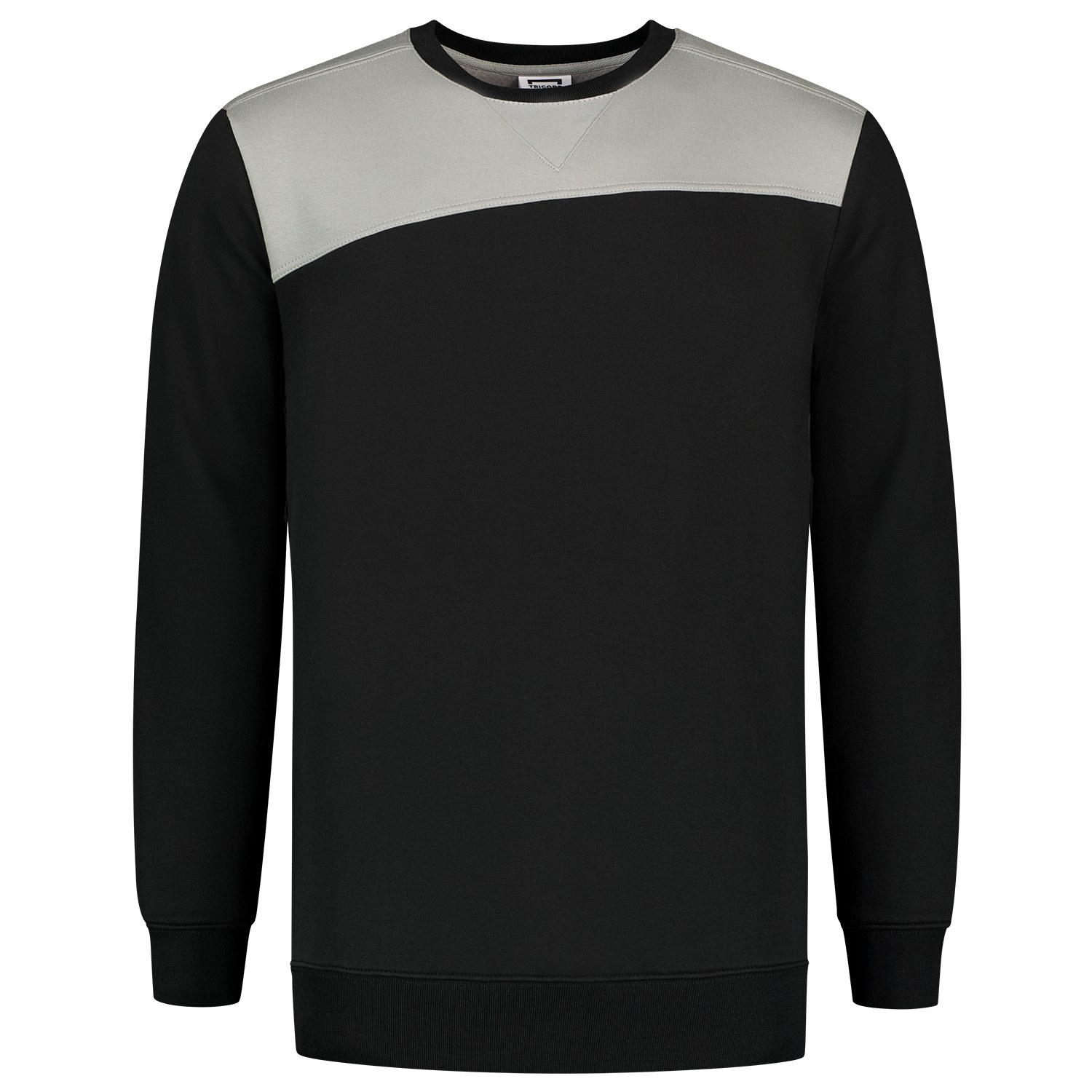 TRICORP Sweatshirt Bicolor Quernaht in Black-Grey – Vorderansicht