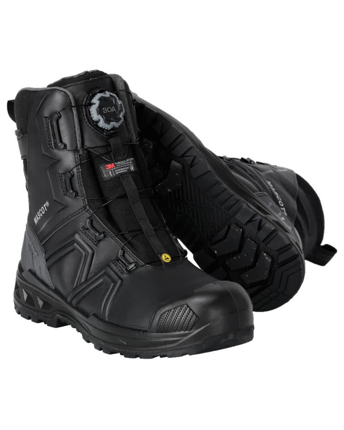 MASCOT Industry Sicherheitsstiefel in Schwarz – Vorderansicht