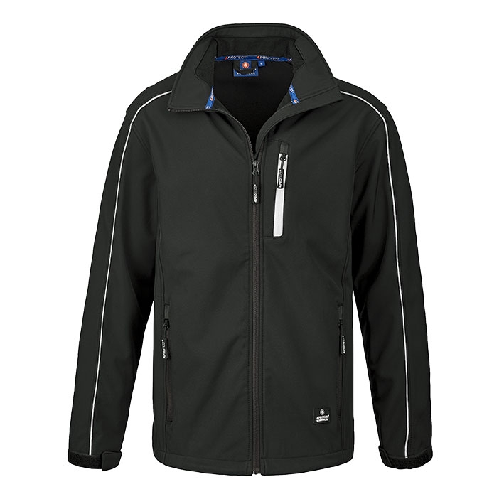 4PROTECT® Softshelljacke OHIO in Schwarz – Vorderansicht