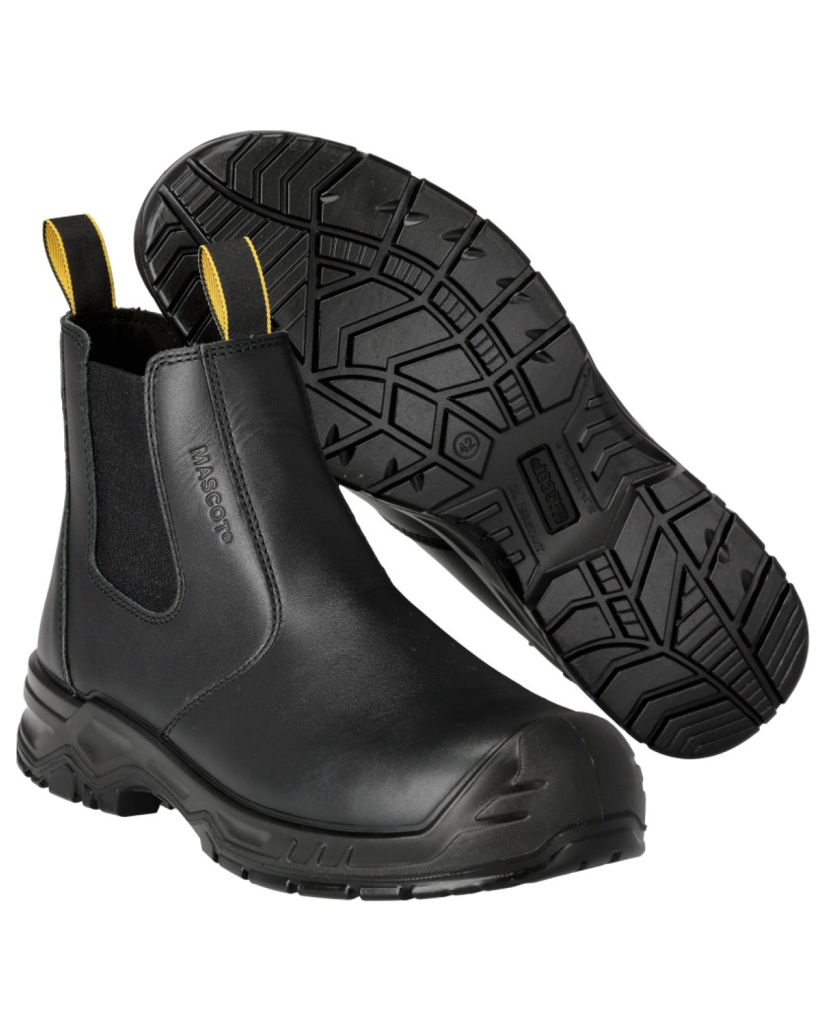 MASCOT Originals Sicherheitsstiefel in Schwarz/Schwarz – Vorderansicht
