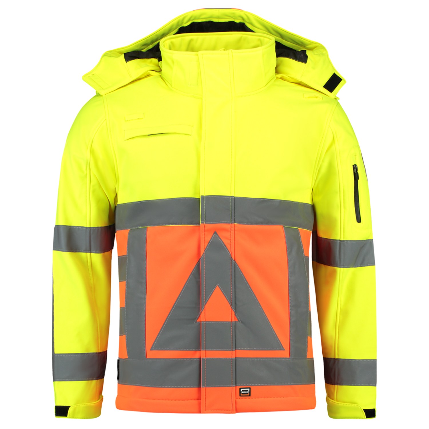 TRICORP Softshelljacke für Verkehrsregler in Orange-Yellow – Vorderansicht