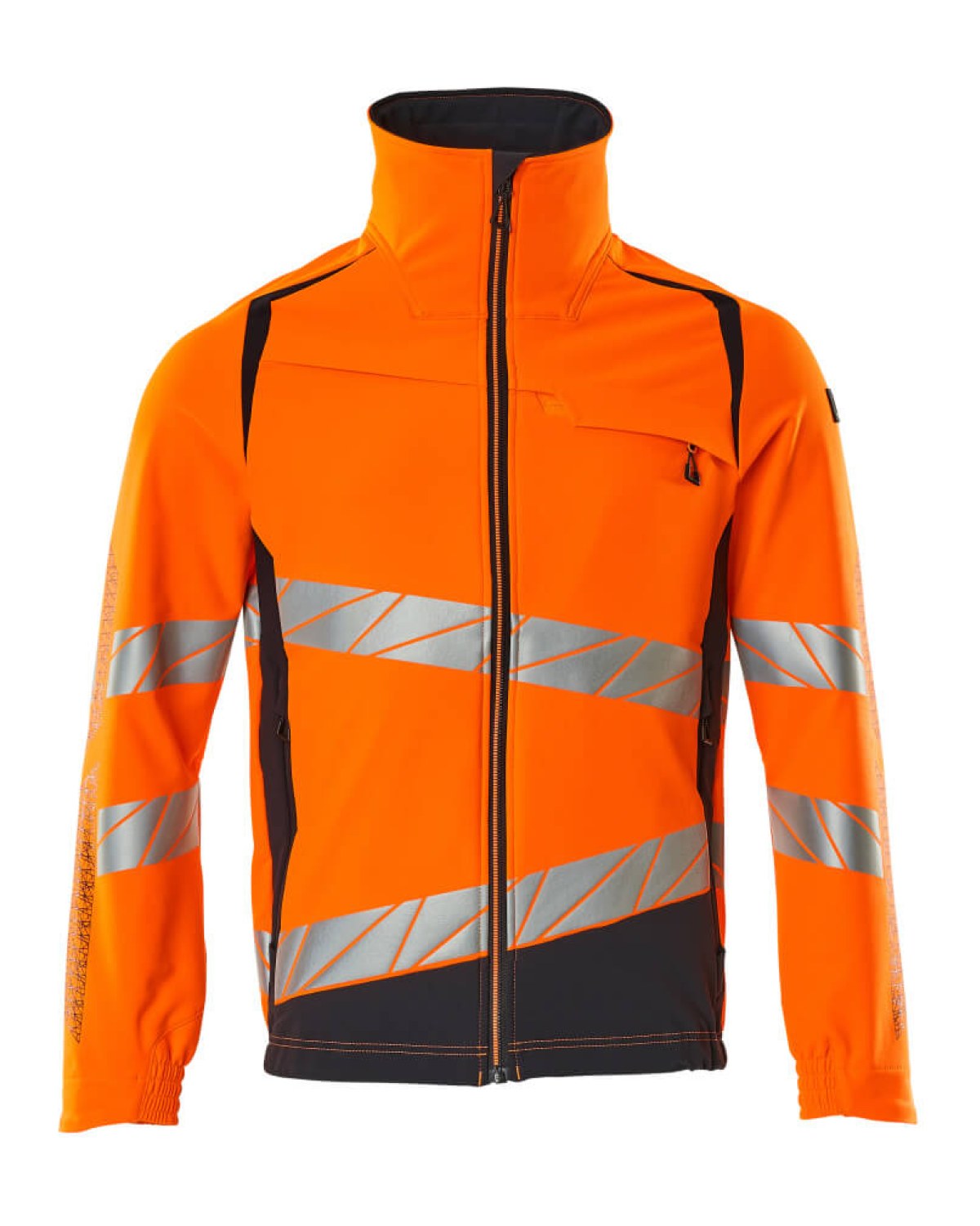 MASCOT Accelerate Safe Jacke in Hi-Vis Orange/Schwarzblau – Vorderansicht