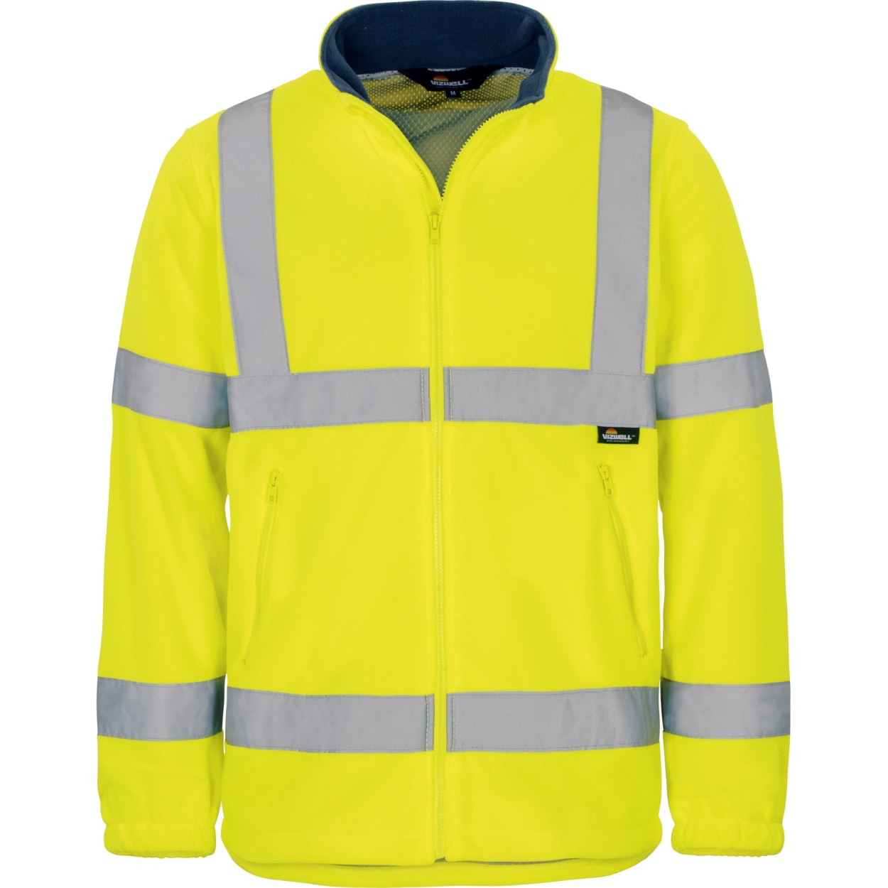 Vizwell Warnschutz-Fleecejacke VWFC13 in Leuchtgelb – Vorderansicht