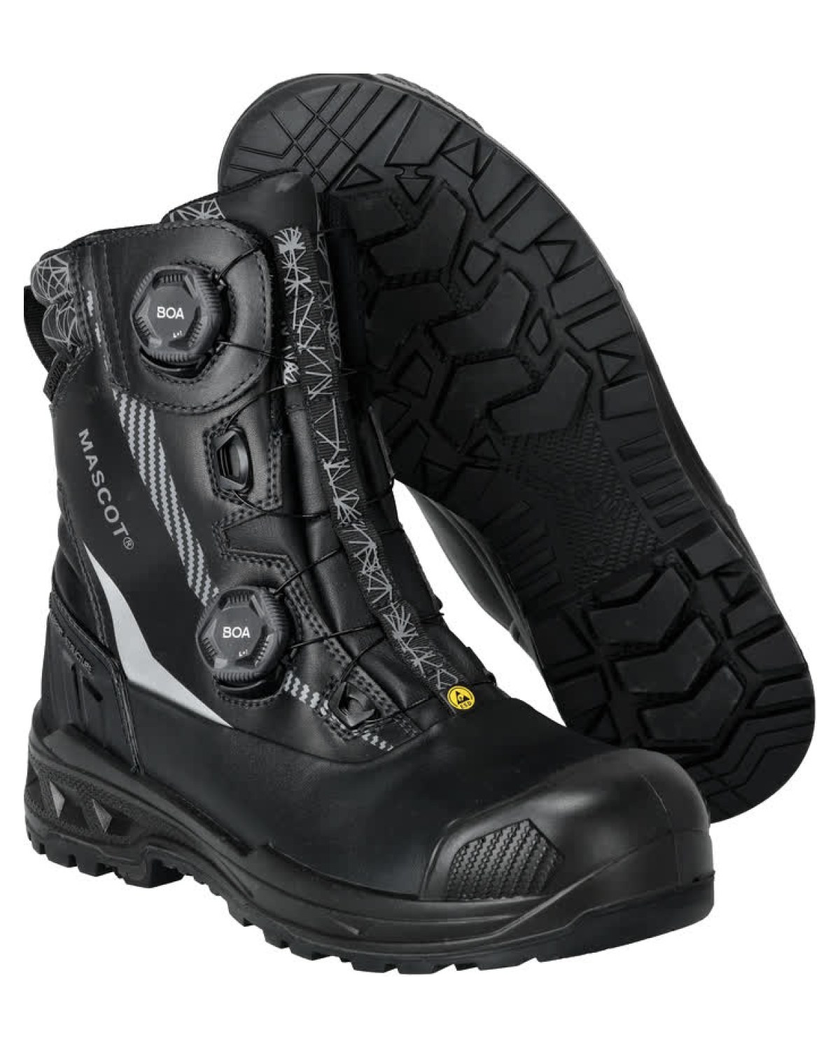 MASCOT Industry Sicherheitsstiefel in Schwarz – Vorderansicht