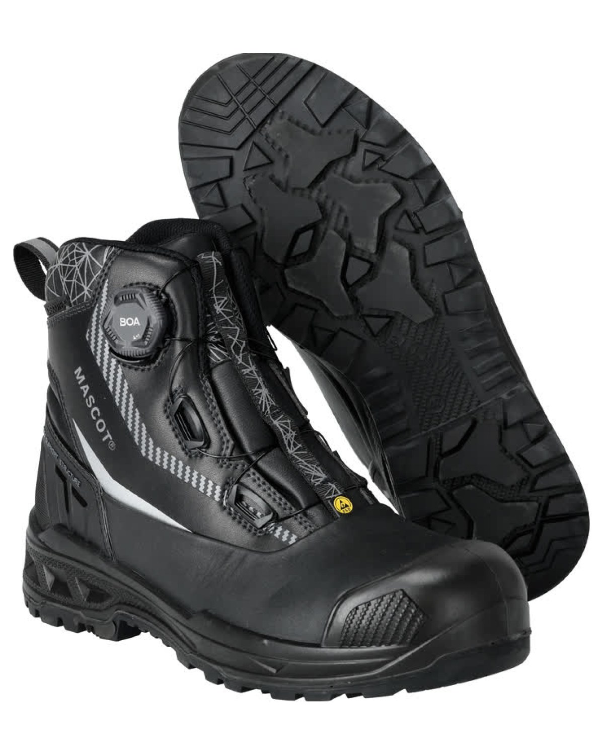 MASCOT Industry Sicherheitsstiefel in Schwarz – Vorderansicht