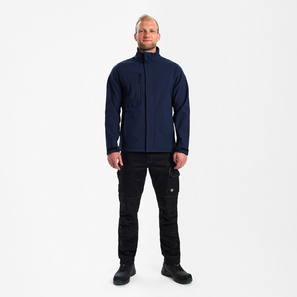 ENGEL Extend 1114-229 Softshelljacke in Blue Ink – Modellansicht
