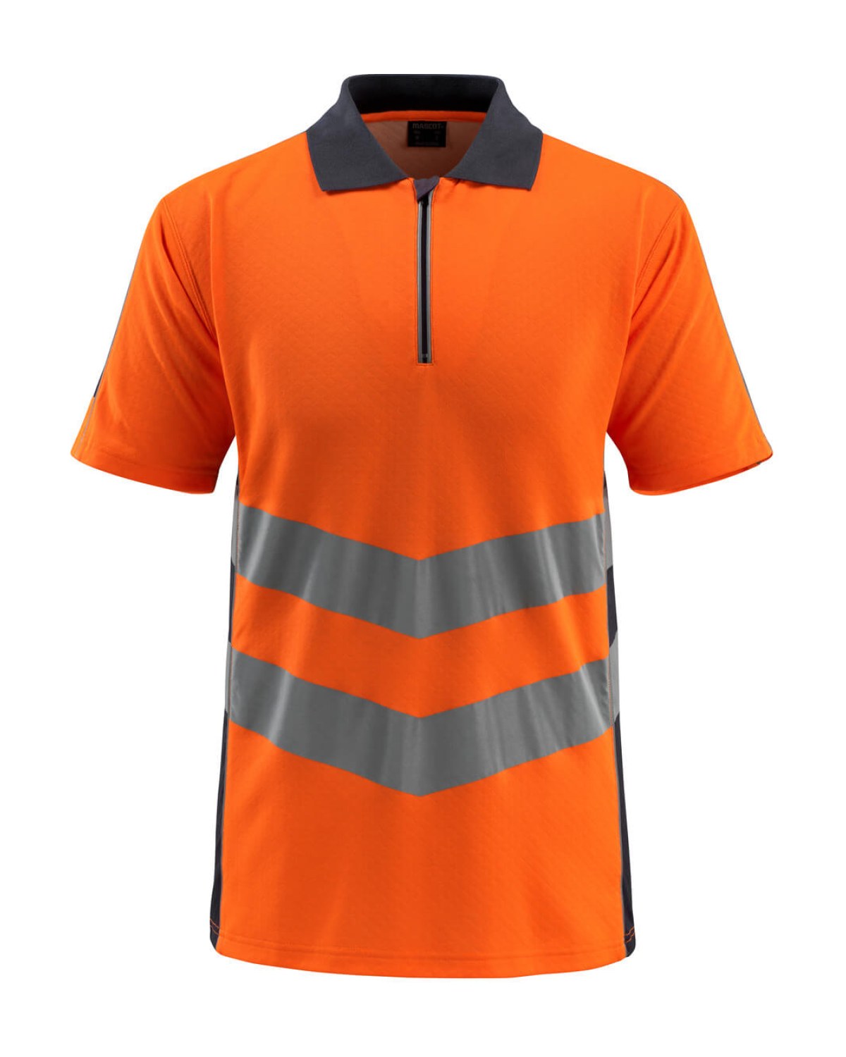 MASCOT Murton Polo-Shirt in Hi-Vis Orange/Schwarzblau – Vorderansicht