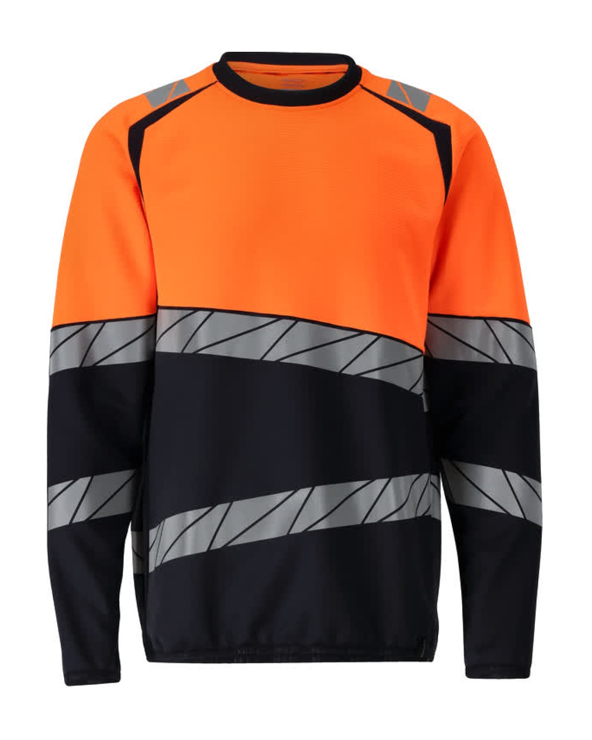 MASCOT Accelerate Safe Sweatshirt in Schwarzblau/Hi-Vis Orange – Vorderansicht
