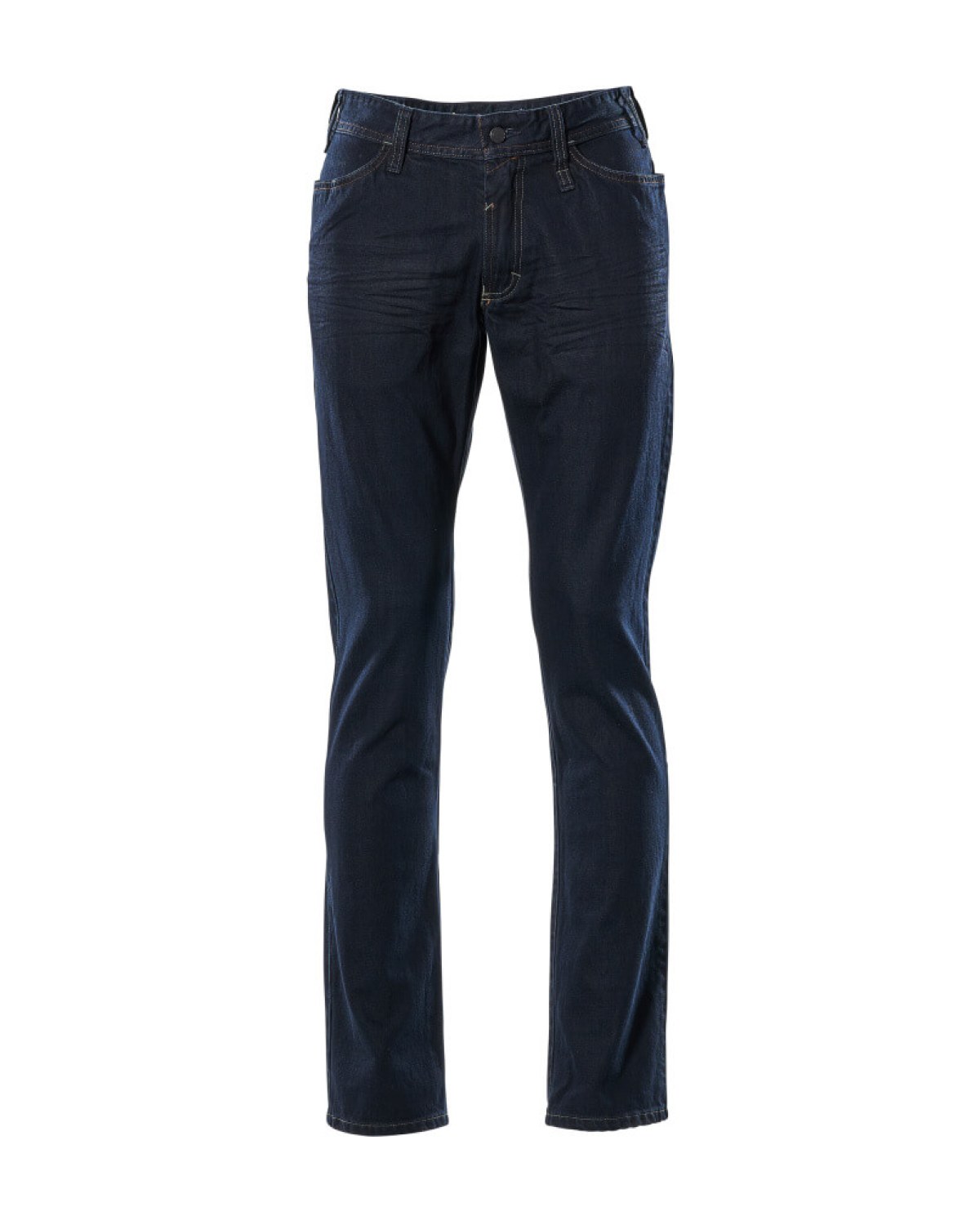 MASCOT Manhattan Jeans in Gewaschener Dunkelblauer Denim – Vorderansicht