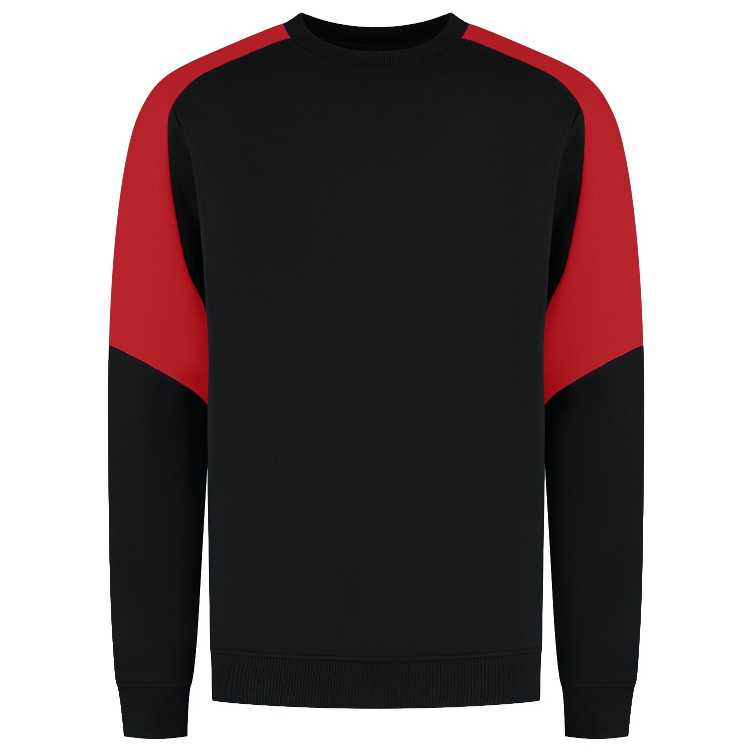 TRICORP Sweatshirt Bicolor Redefined in Black-Brightred – Vorderansicht