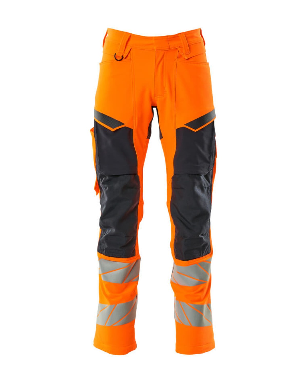 MASCOT Accelerate Safe Hose mit Knietaschen in Hi-Vis Orange/Schwarzblau – Vorderansicht